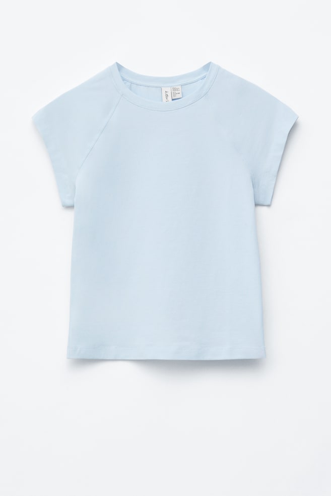 T-shirt ajusté en jersey - Bleu clair - 1