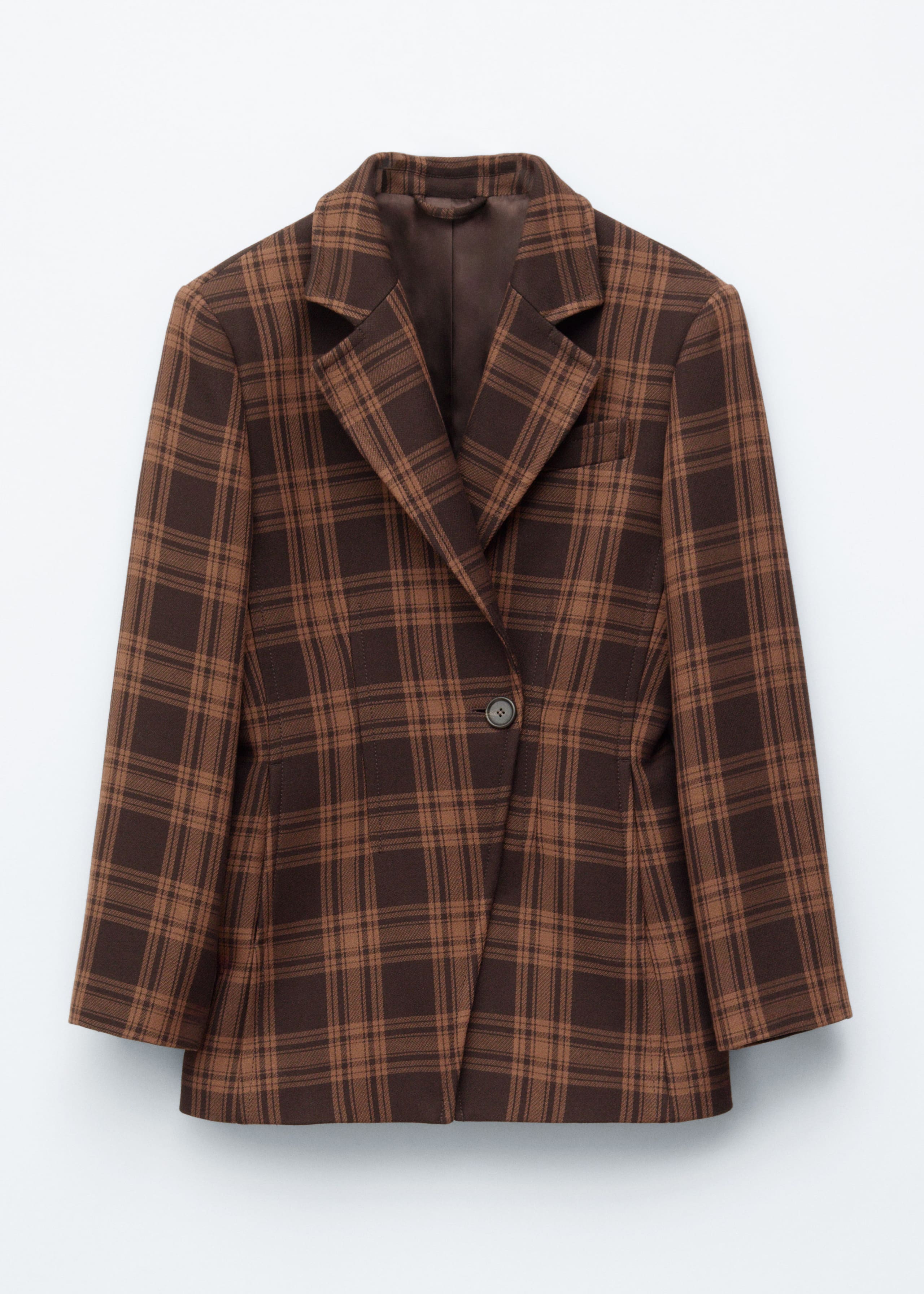 Image of Fitted Shoulder-Pad Blazer