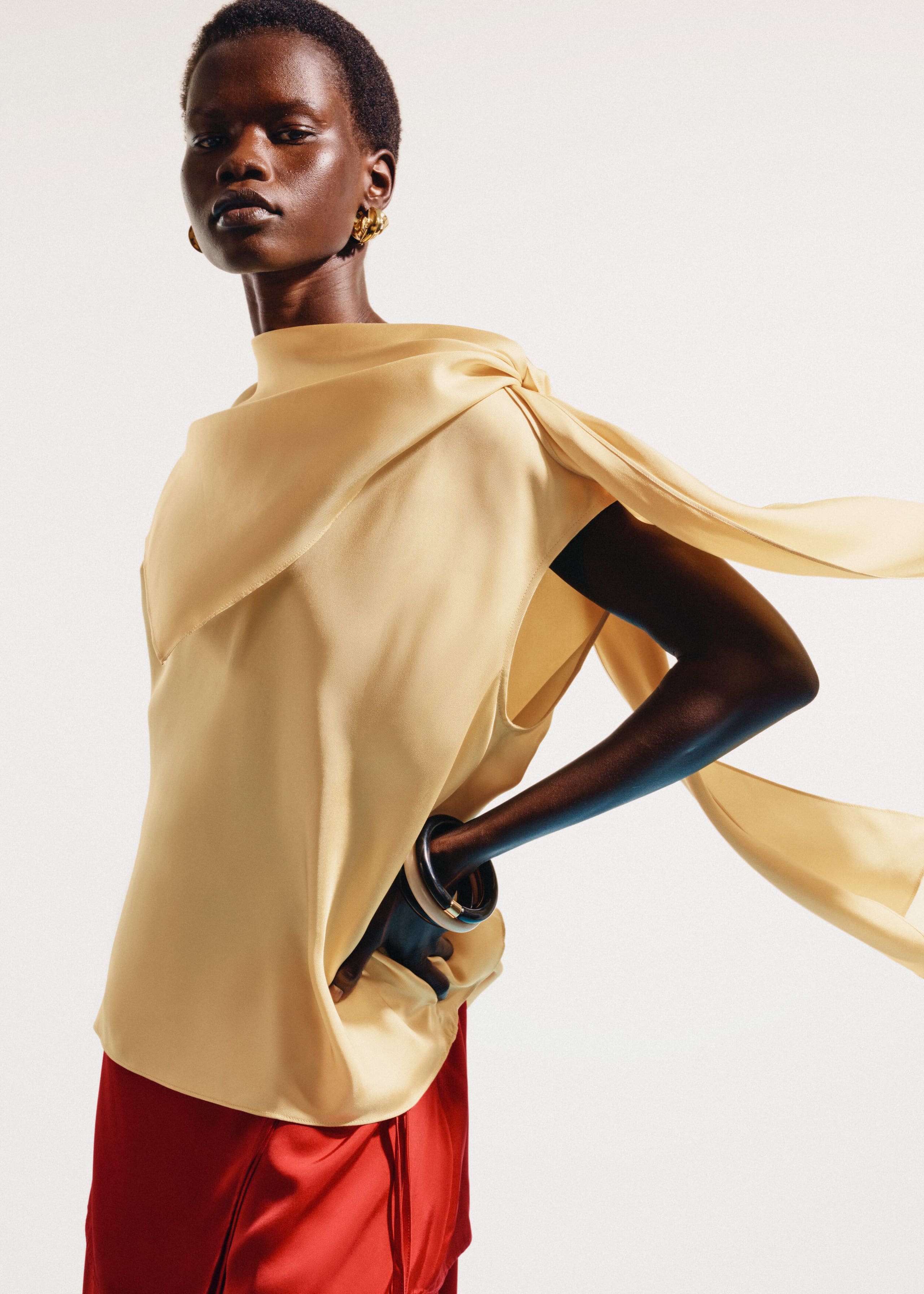 Image of Scarf Detail Sleeveless Top