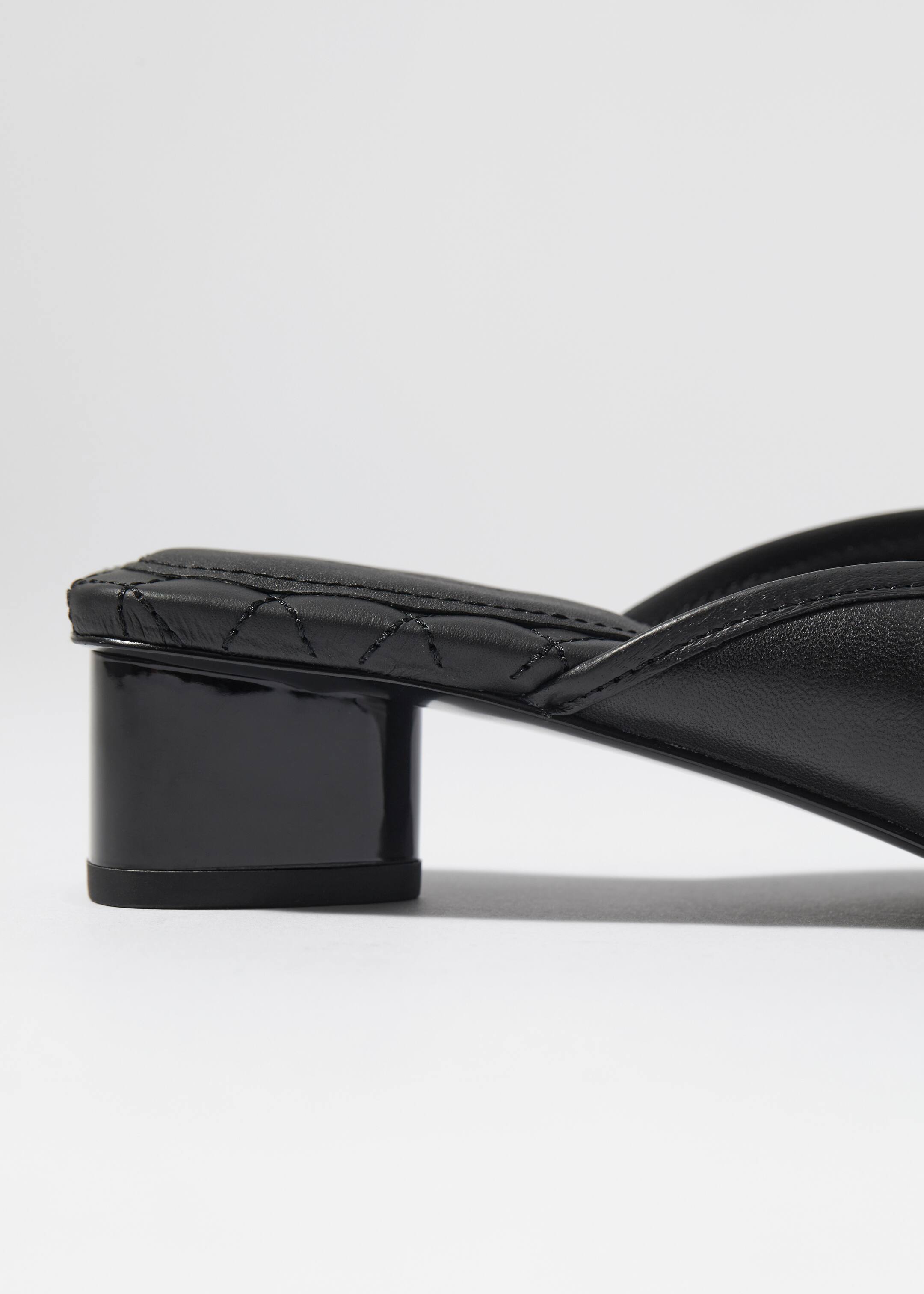 Ingrandisci l'immagine: Embellished Leather Mules - Black - DONNA | H&M CH 3