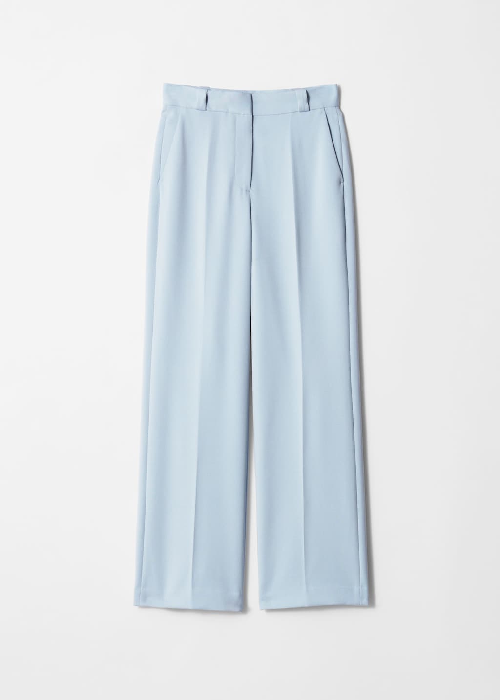 Image of Wide Press-Crease Trousers