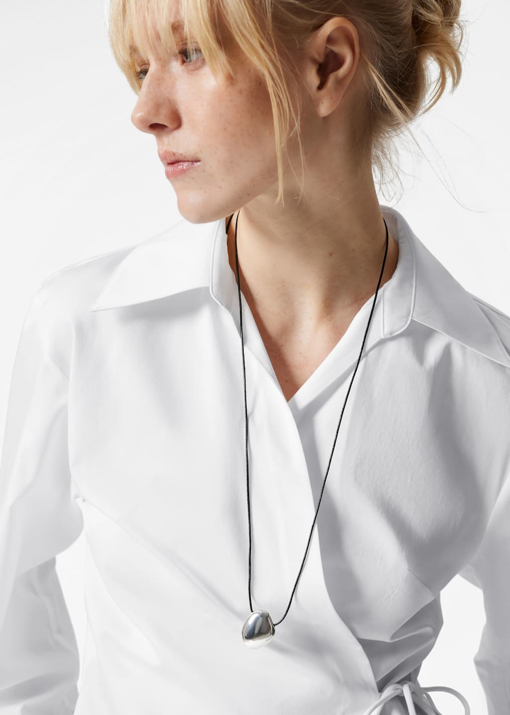 Kopertowa koszula – Biały – Lookbook