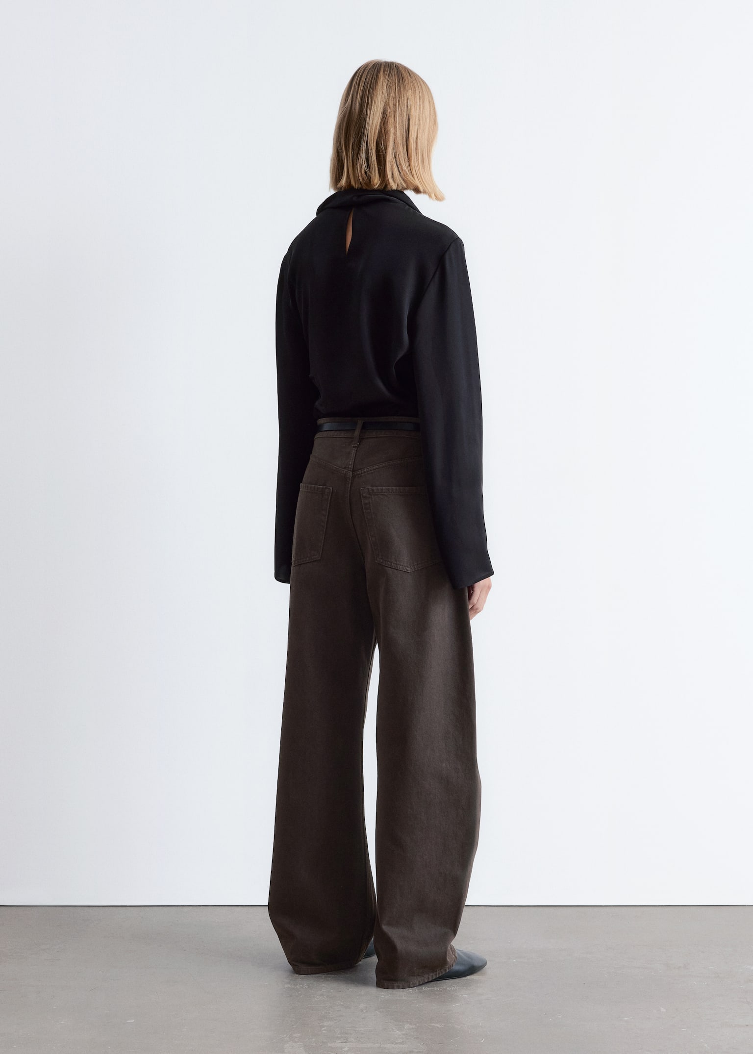 Jean barrel - Marron foncé/Bleu clair - 3