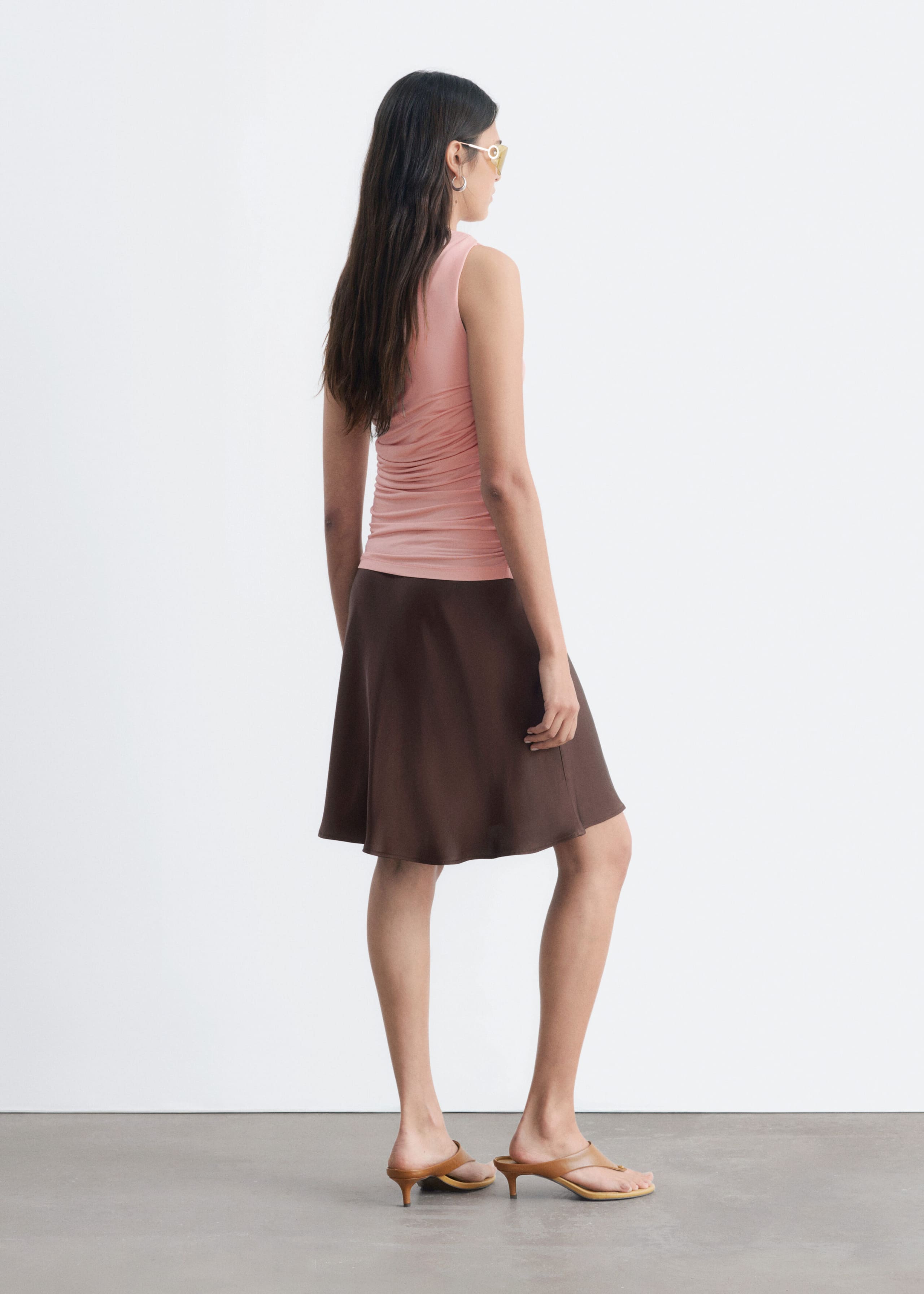 Haut sans manches à col bénitier - Rose - Lookbook