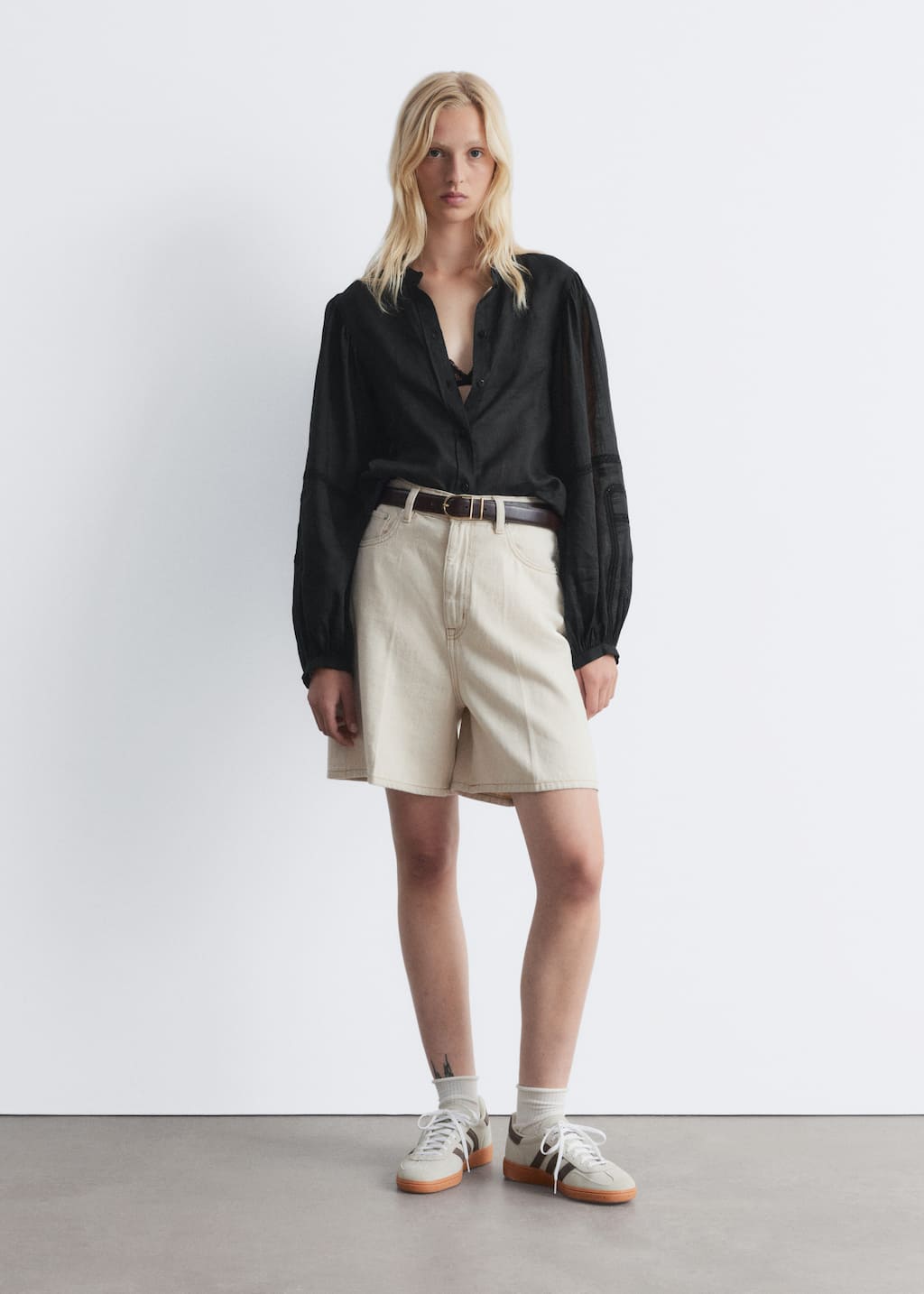 Image of Voluminous Sleeve Blouse