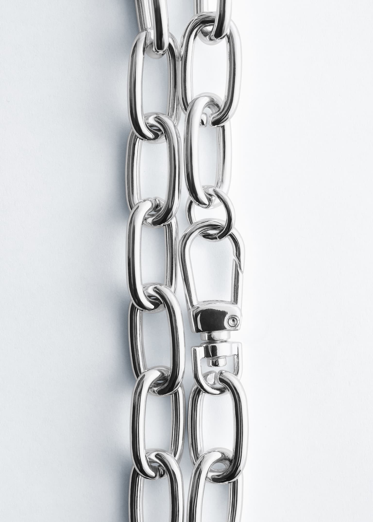 Chunky ledhalskæde - Sølv/Guld - 3