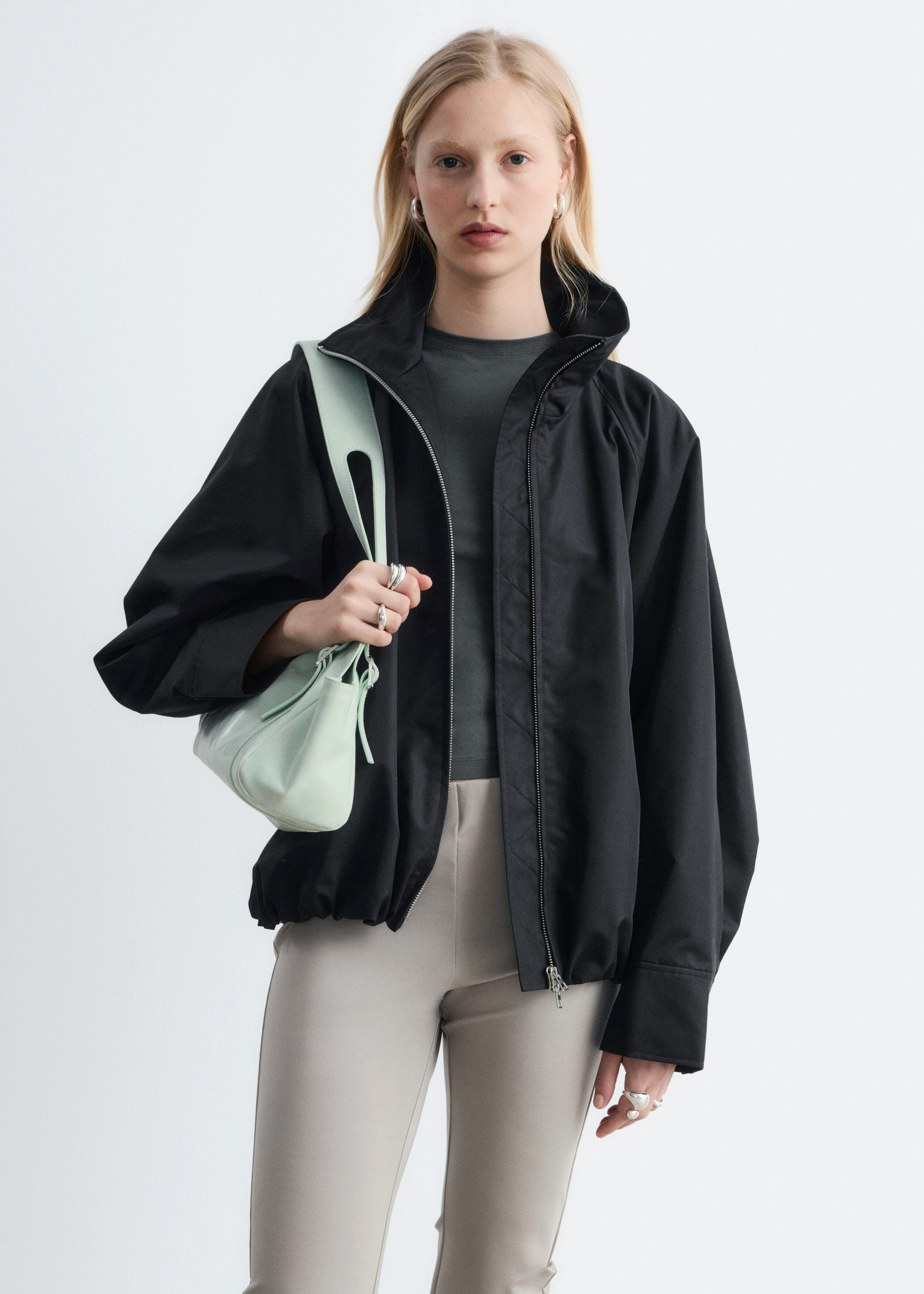 ジャケット・アウター darkwear black linen coating zip jacket LY VAREY LIN Womens Faux Leather Jacket Long Sleeve Zip Up Casual