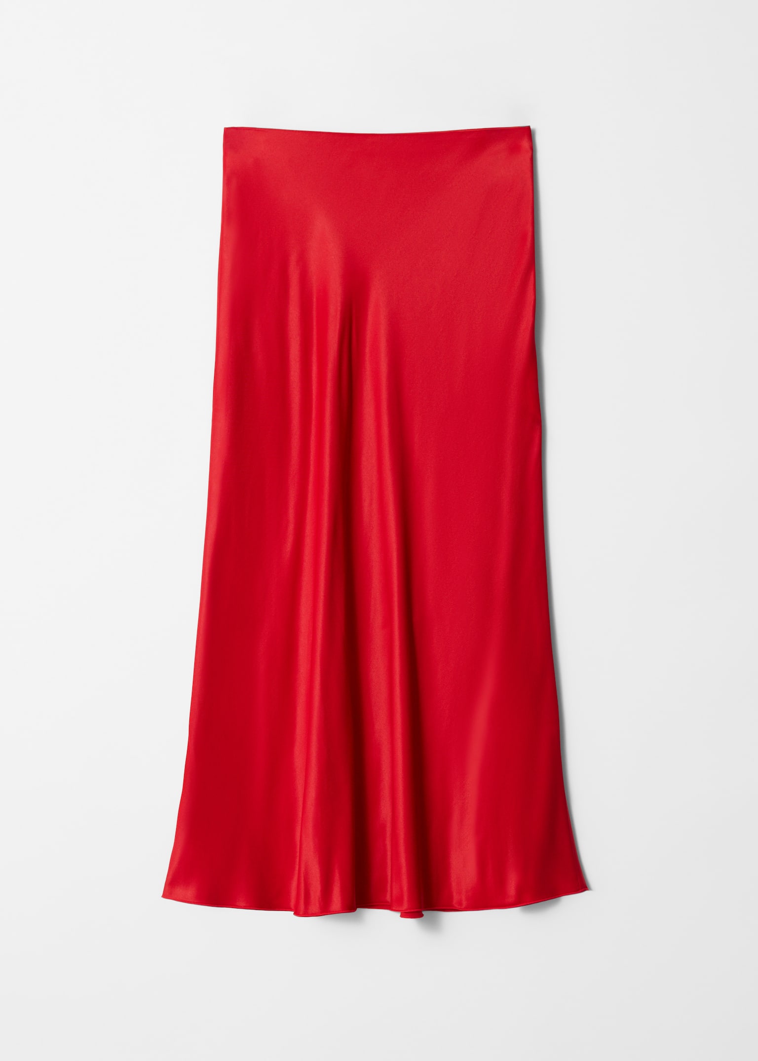 Jupe midi en satin - Rouge/Marron foncé/Noir/Blanc/Rose/Bleu clair
