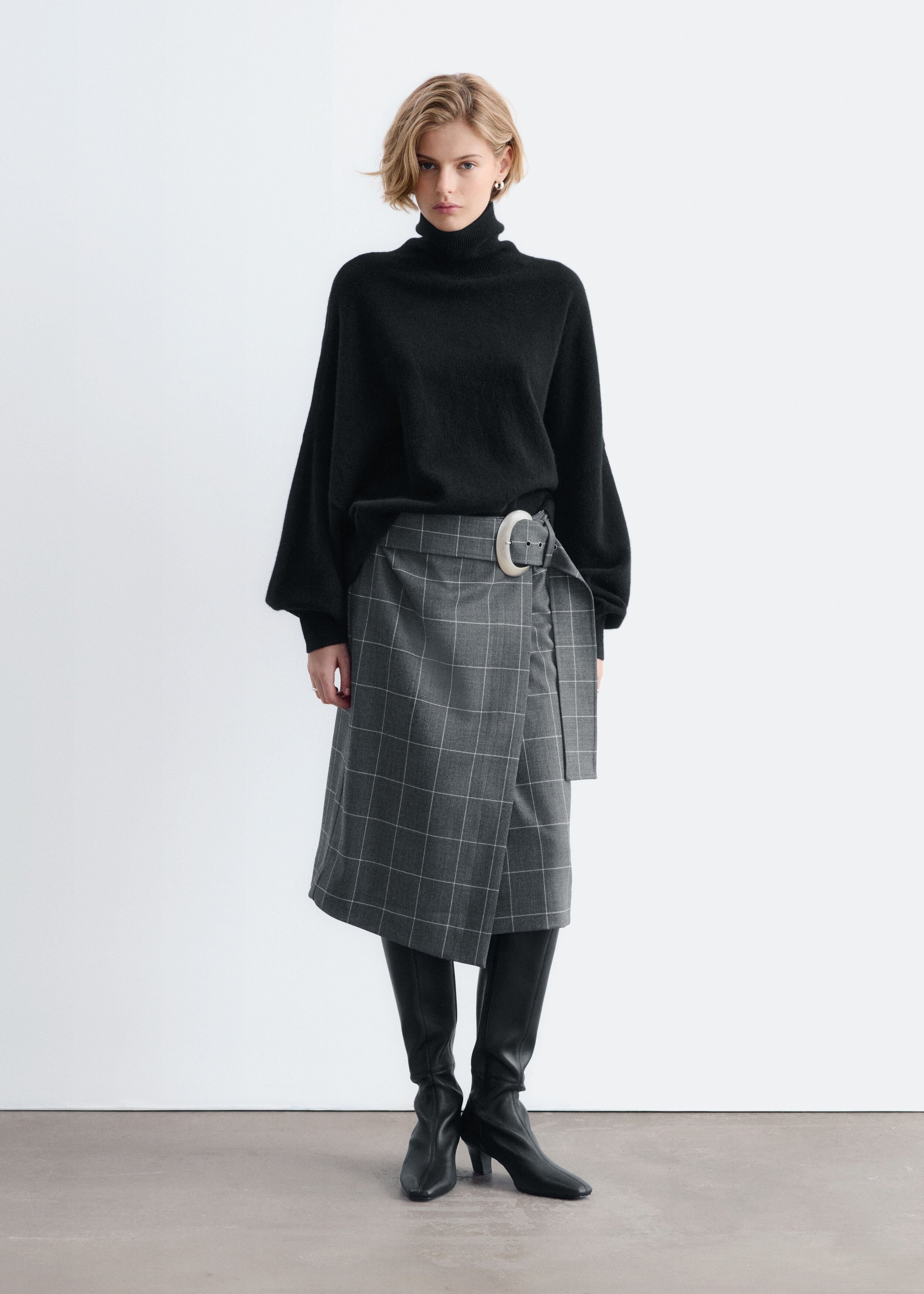 Wrap Front Belted Skirt by & Other Stories