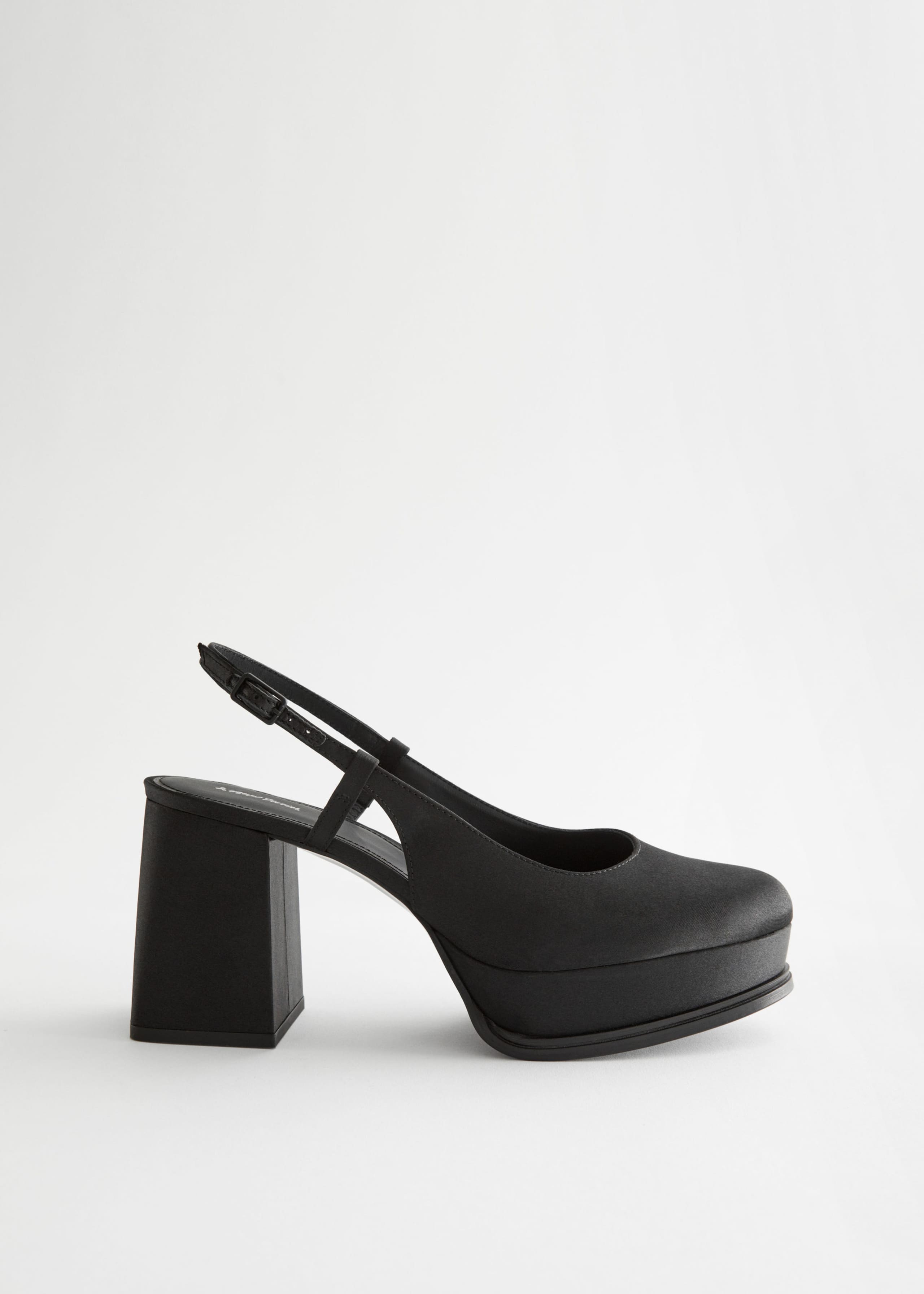 SatinPlatformSandals - Satin Black - Natura morta