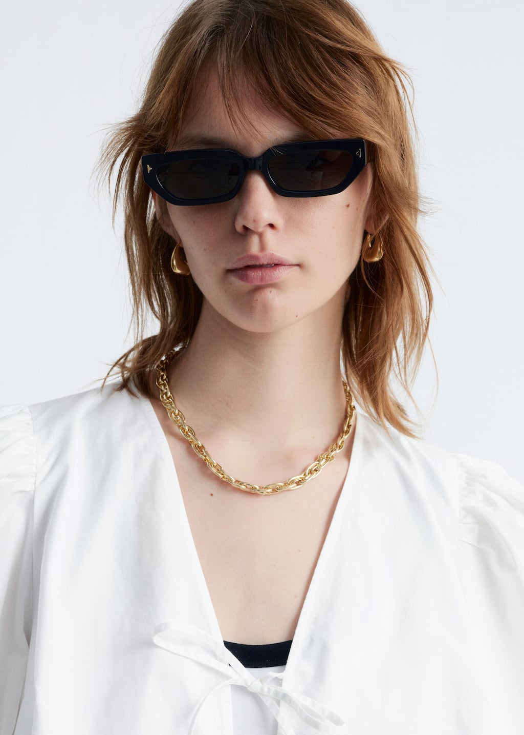 Image of Tie-Front Blouse