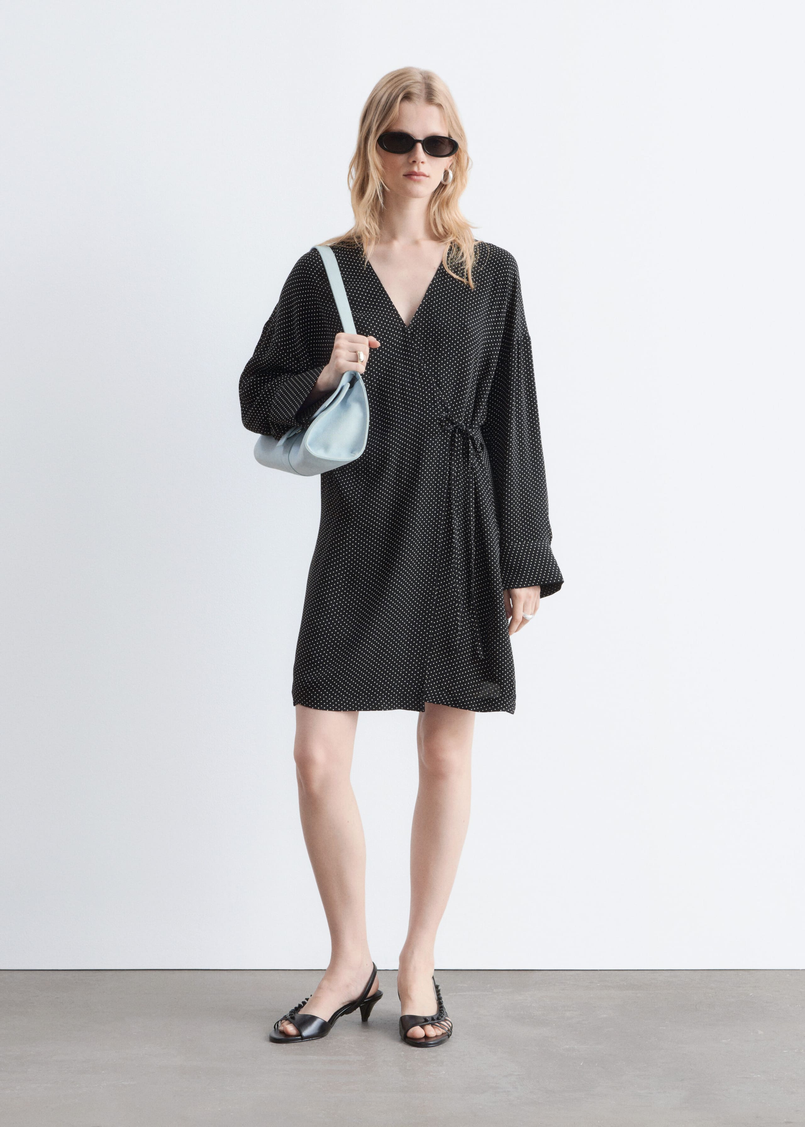 Mini-Wickelkleid - Black/Dots - Lookbook
