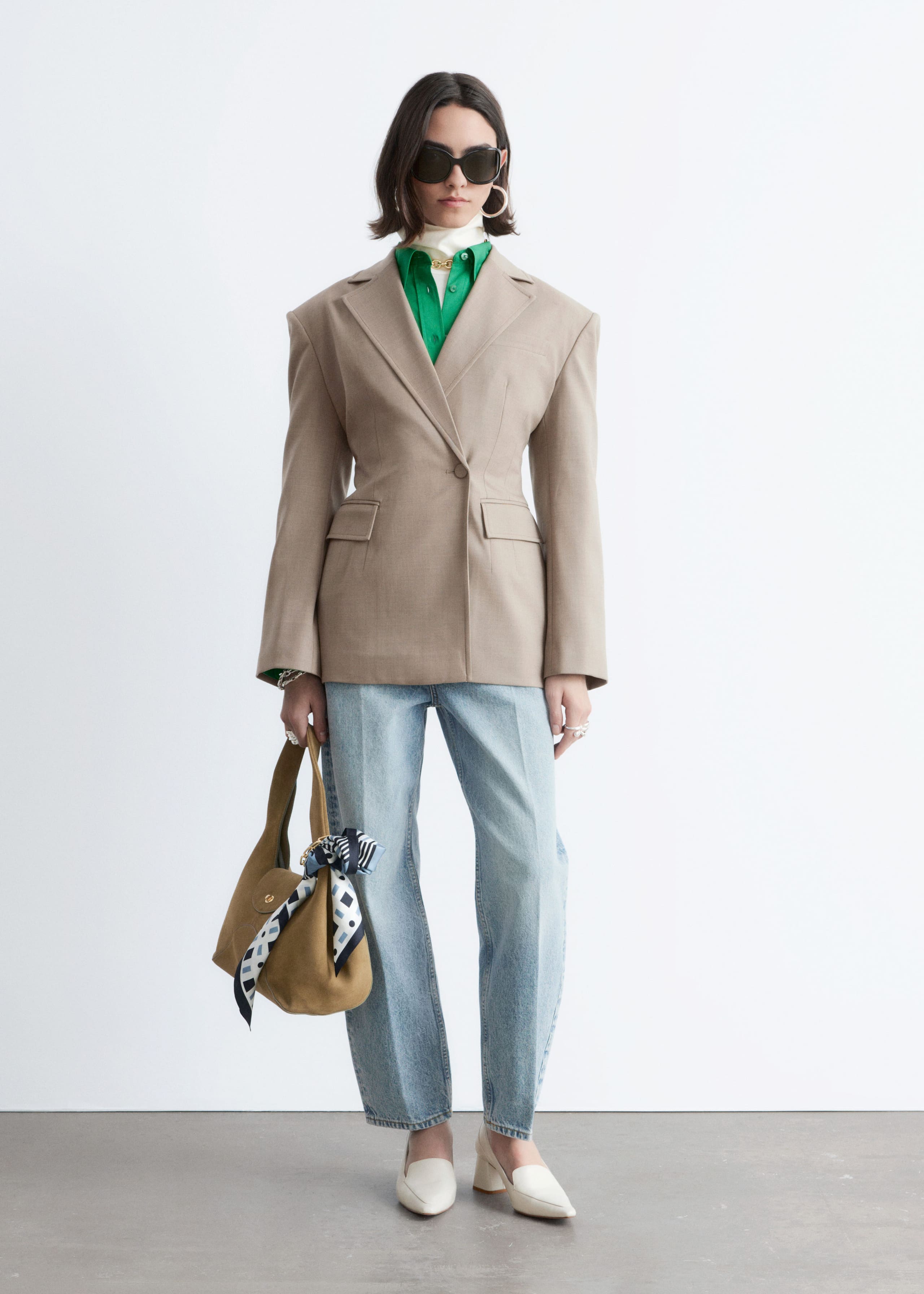 Tapered  Merino-Wool Blazer - Mole - Lookbook