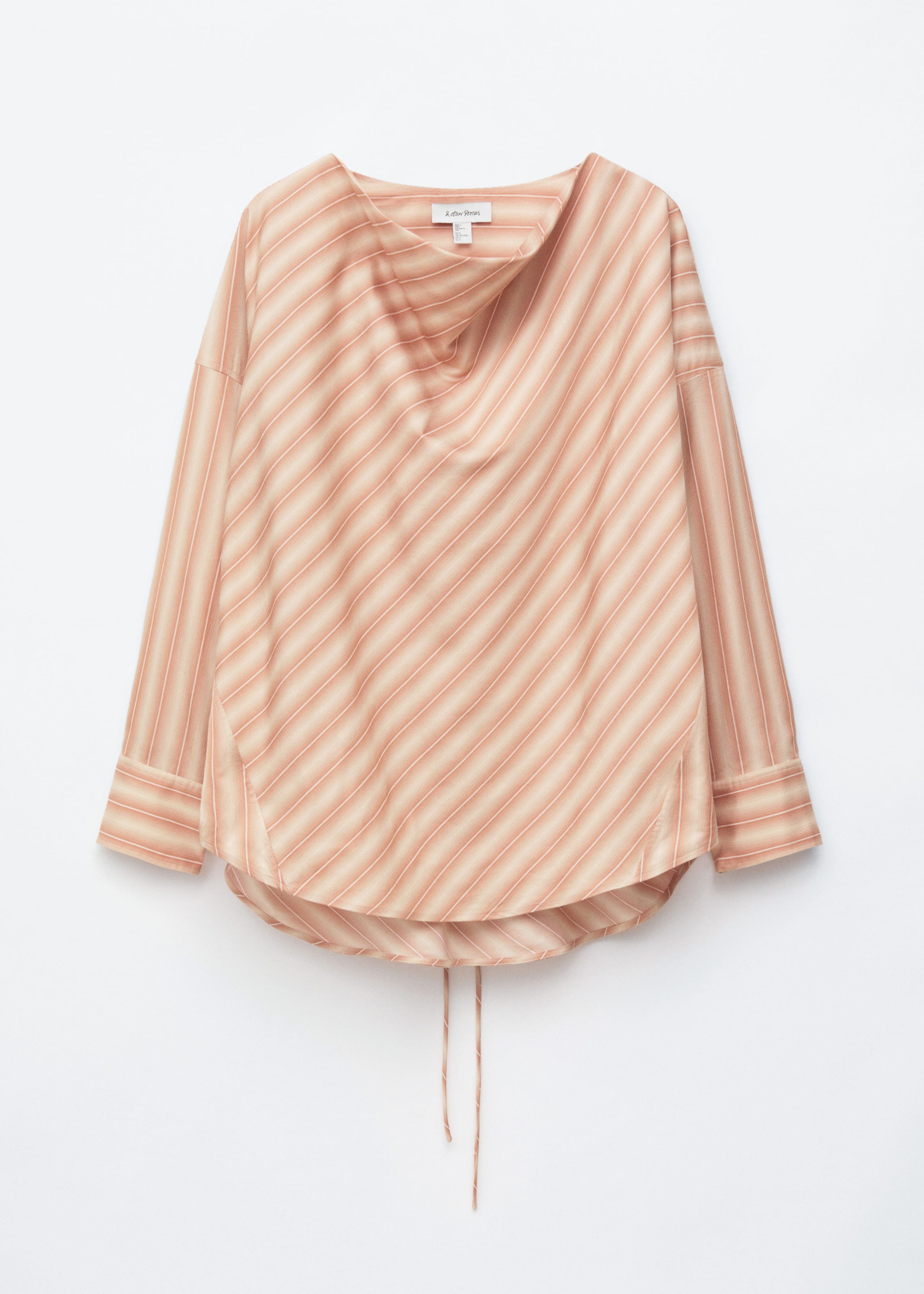 Image of Gestreifte Bluse mit Wasserfallausschnitt