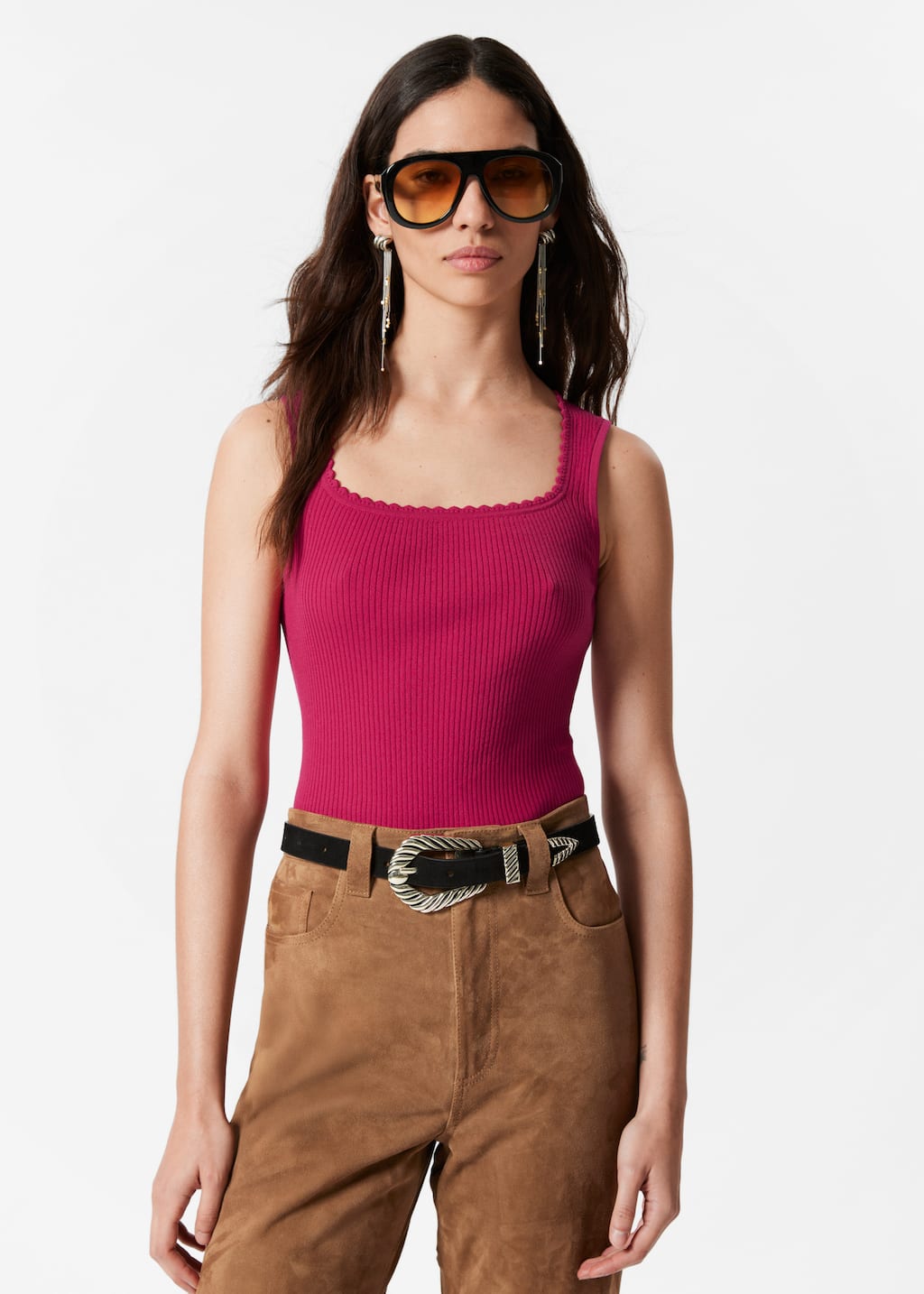 Image of Rib-Knit Tank Top