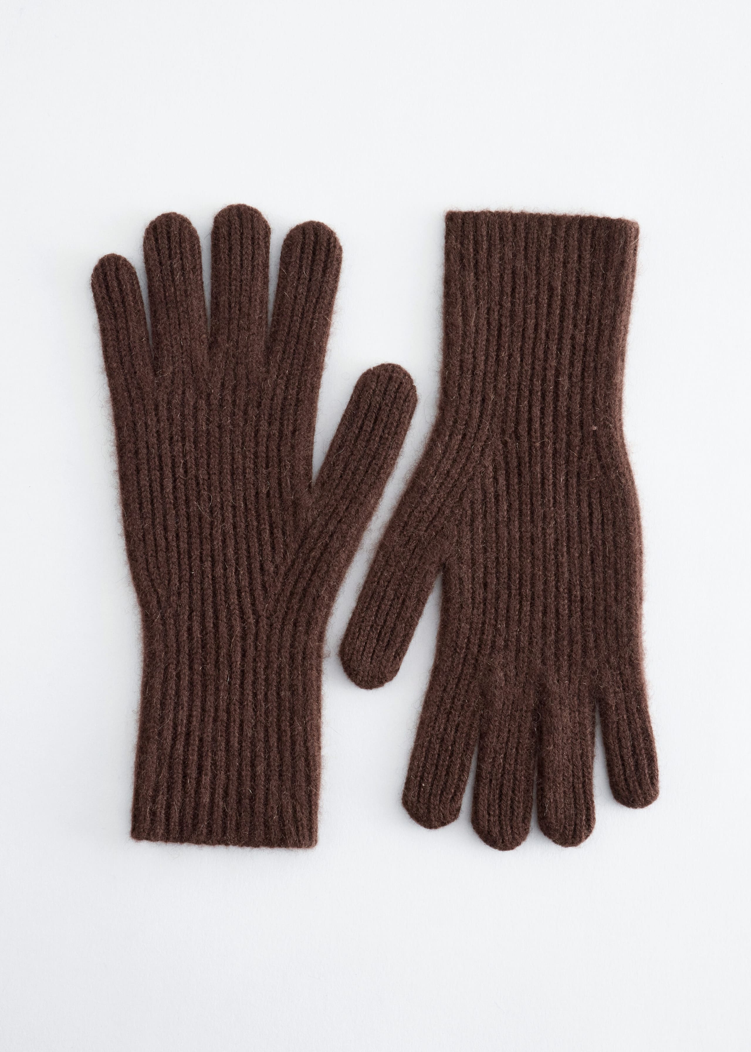 Geribbelde handschoenen van kasjmier - Taupe - Stilleven