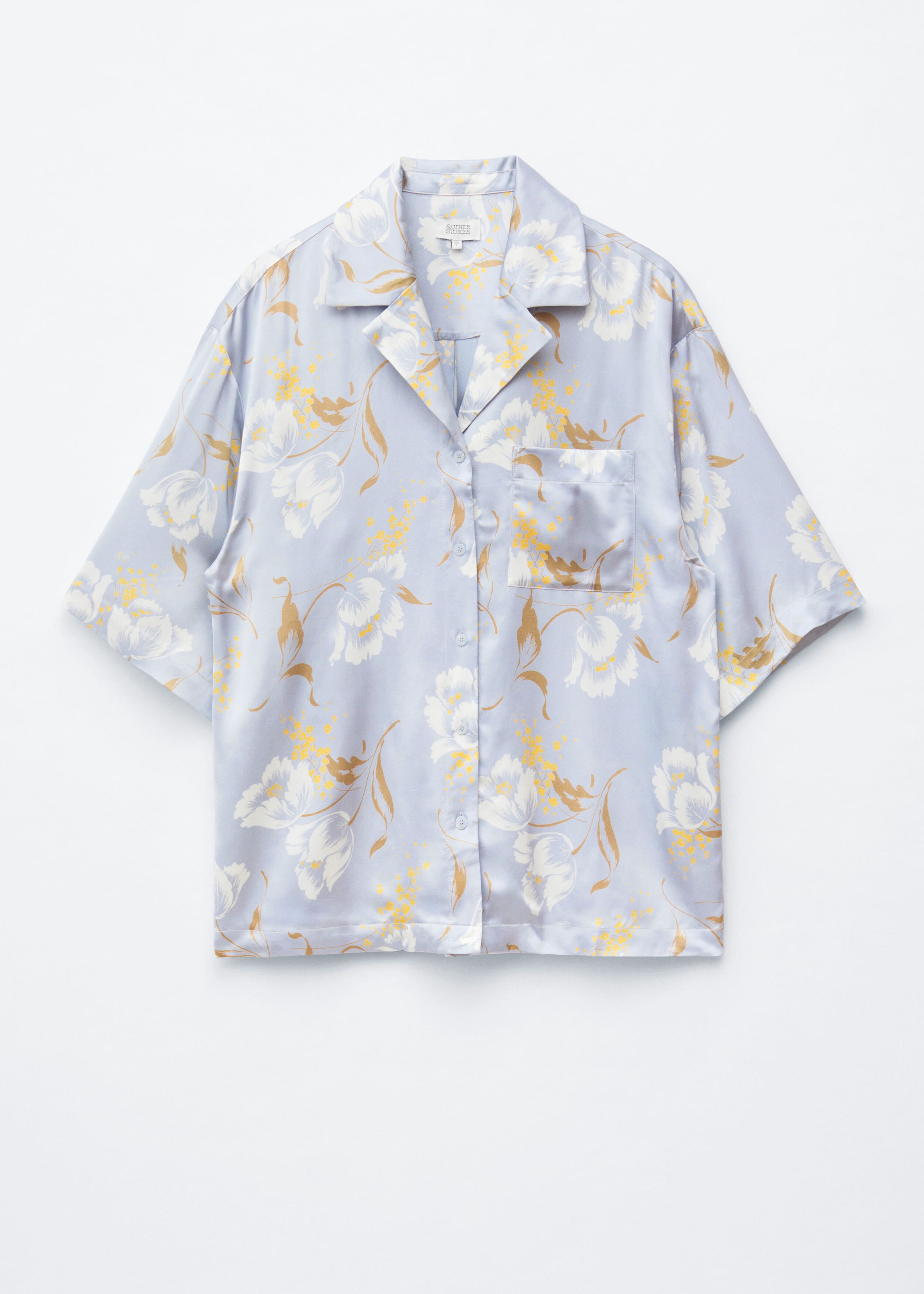 Oversized Resort Shirt - Bleu clair / Motif fleuri - Still Life