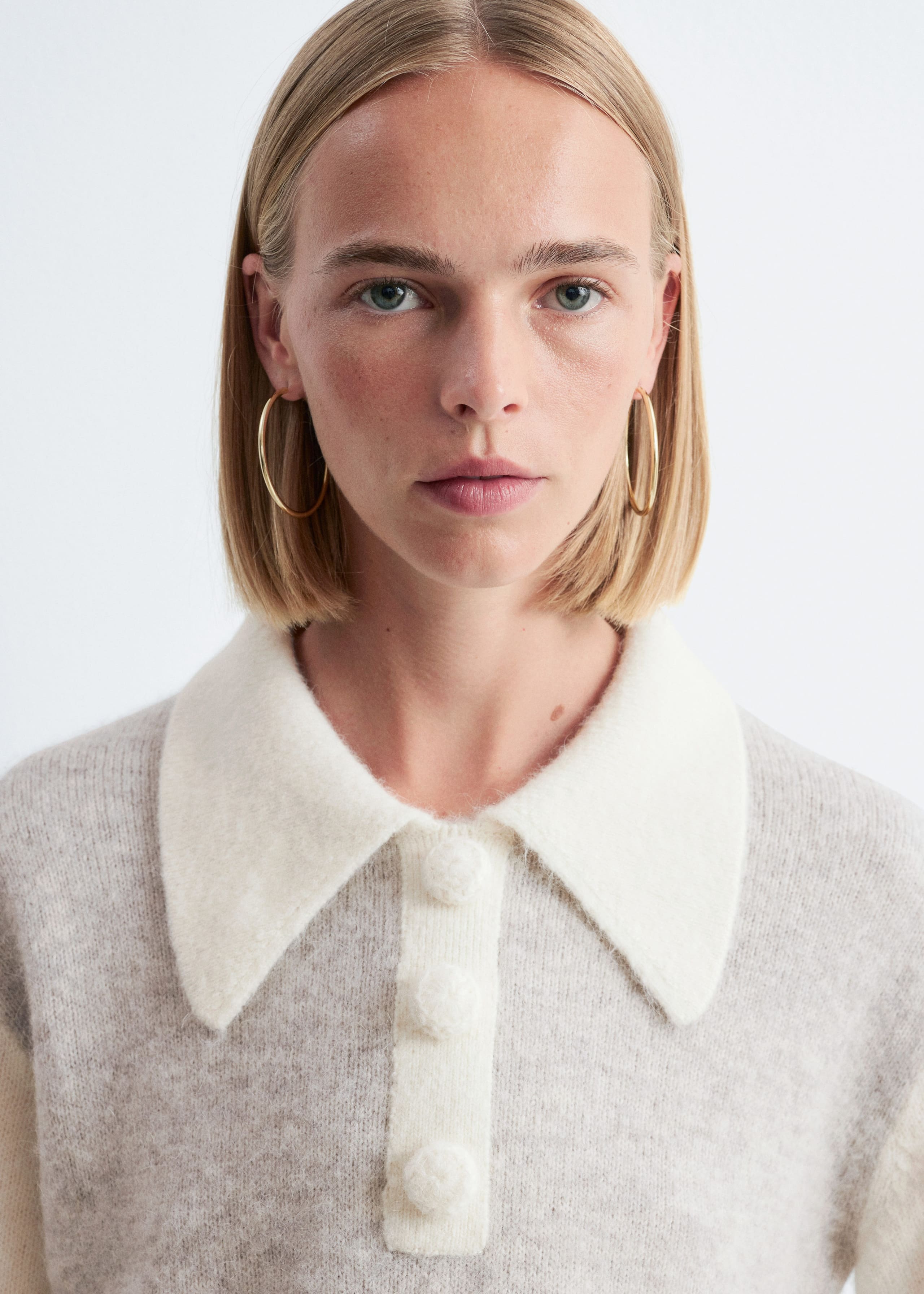 Image of Pullover aus Alpaka-Mix mit Kragen