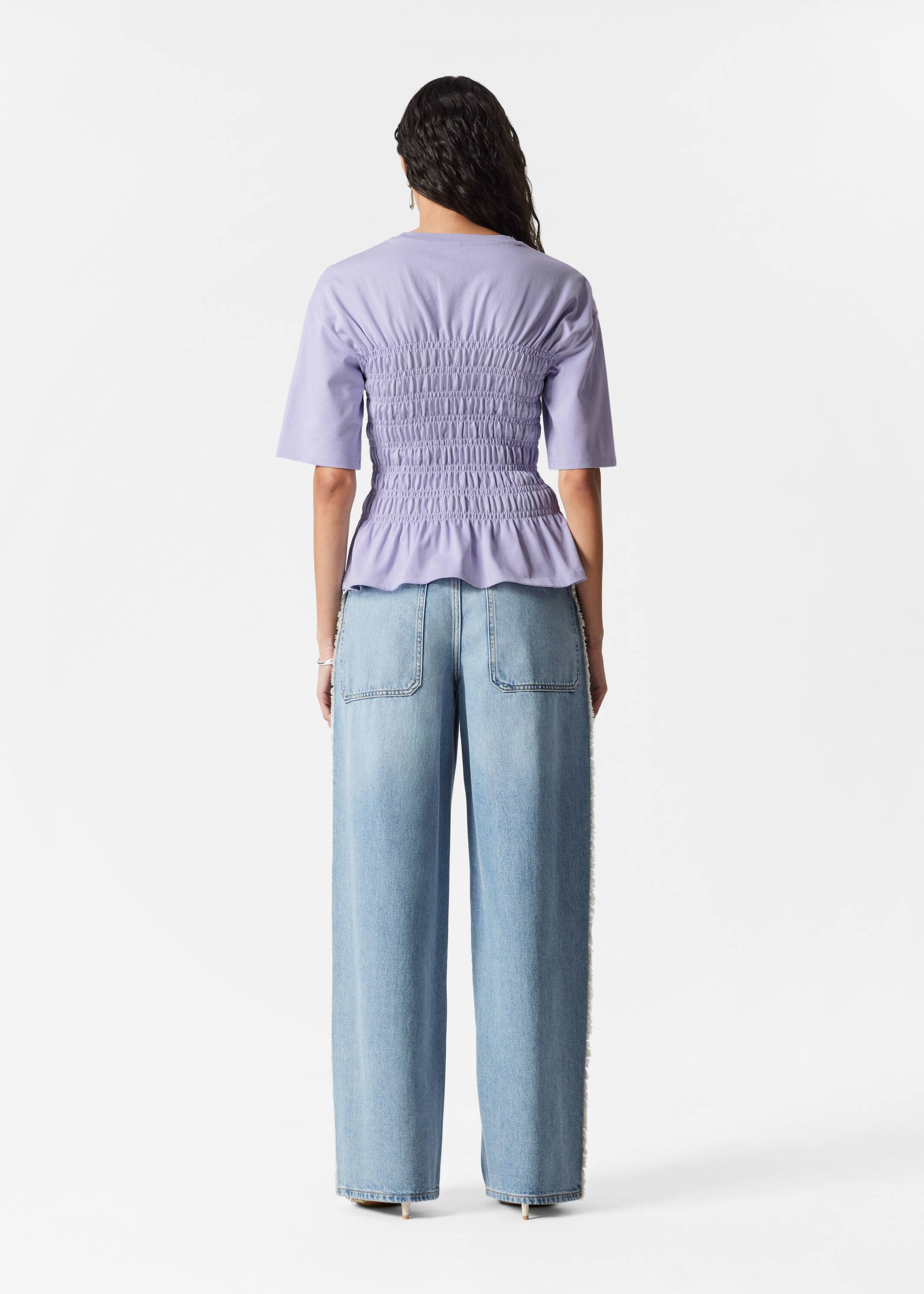 Προβολή μεγαλύτερης εικόνας: Smocked Crewneck Top - Λεβάντα - Ladies | H&M GR 4
