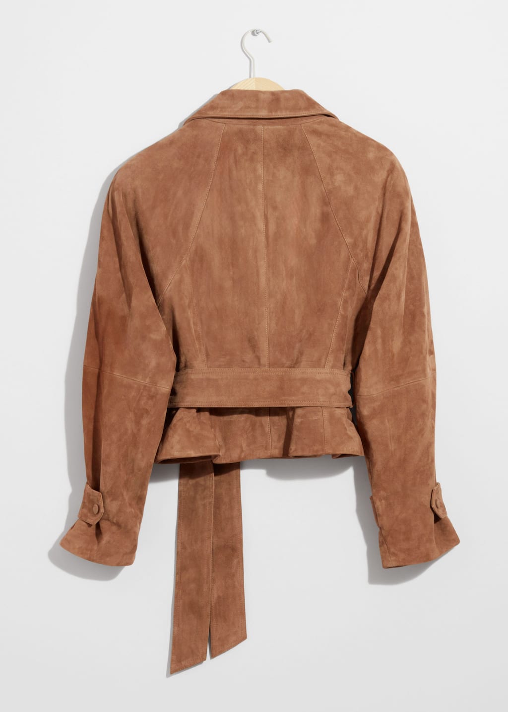 Belted Suede Jacket - Brown - Still Life
