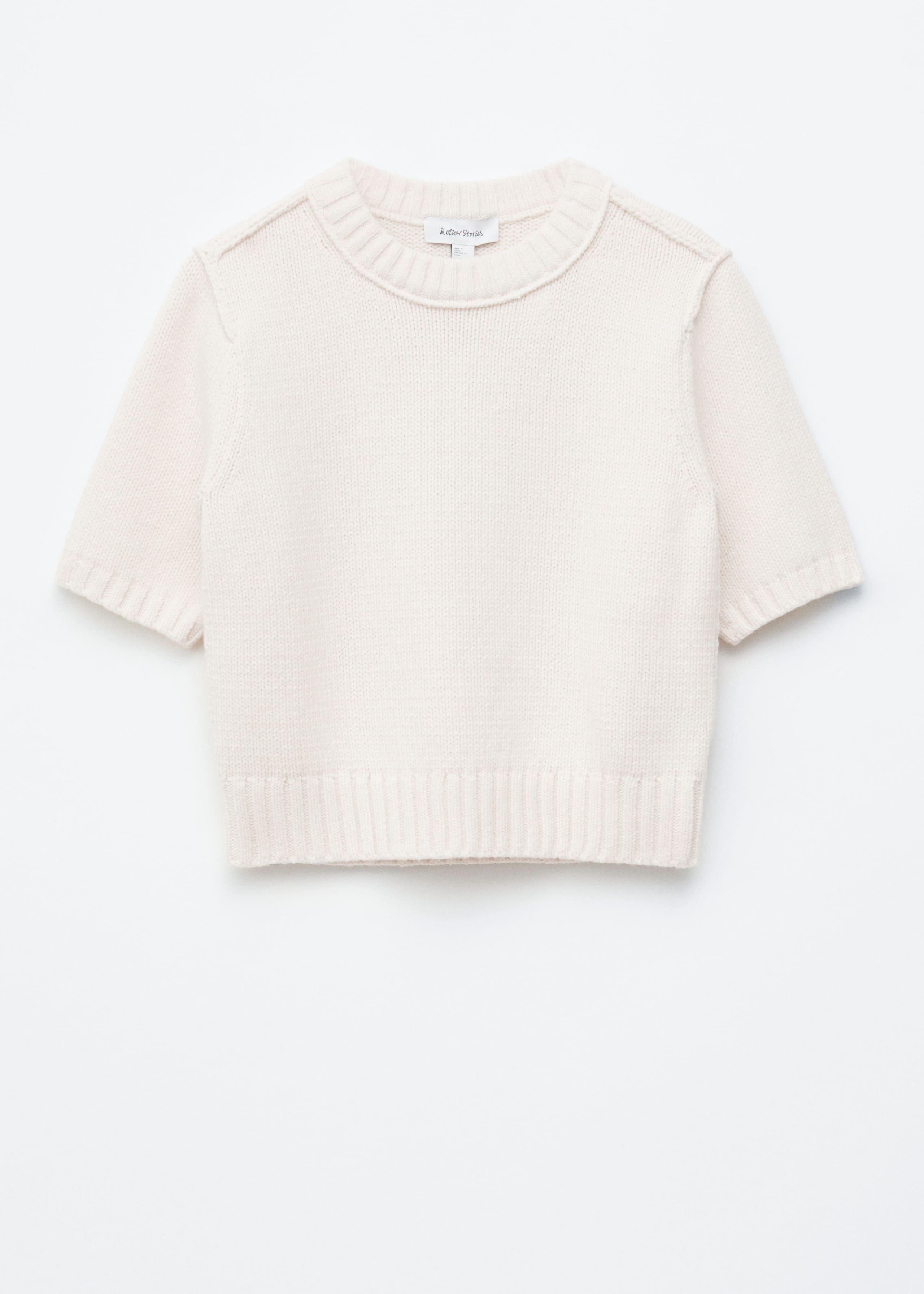 Image of Wool-Blend Knitted T-shirt