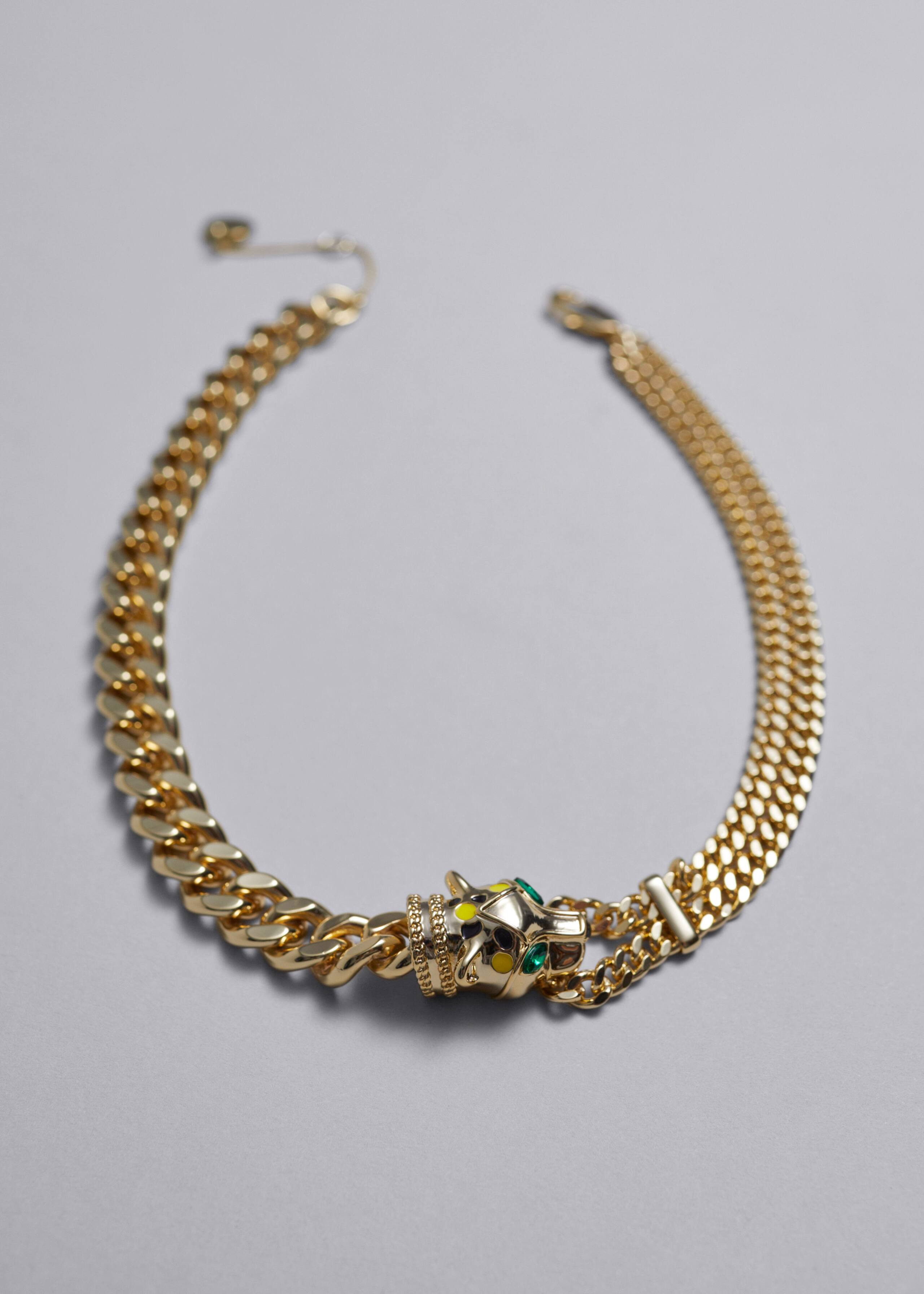 Kedjehalsband med jaguar