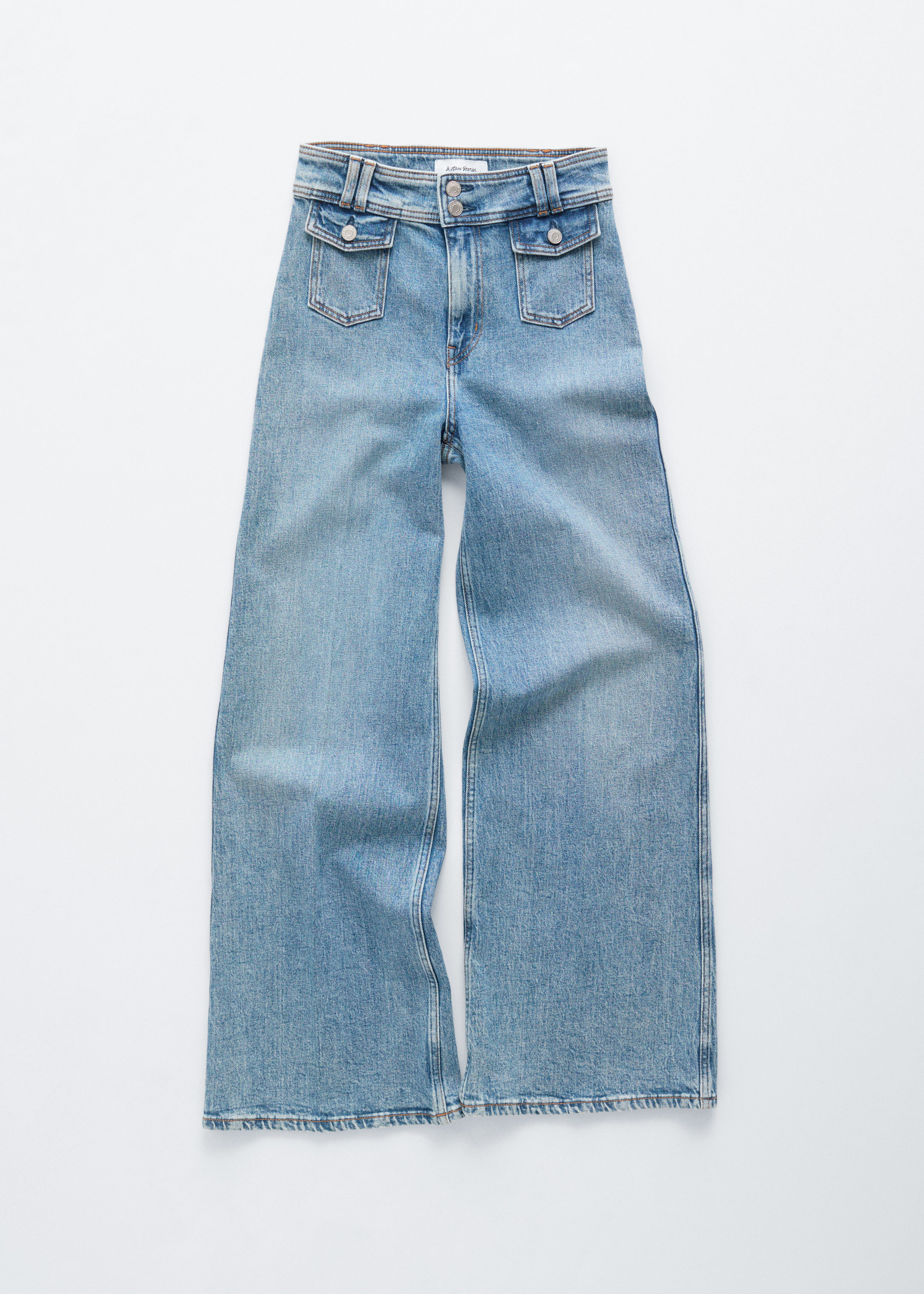Press-Crease Flared Jeans