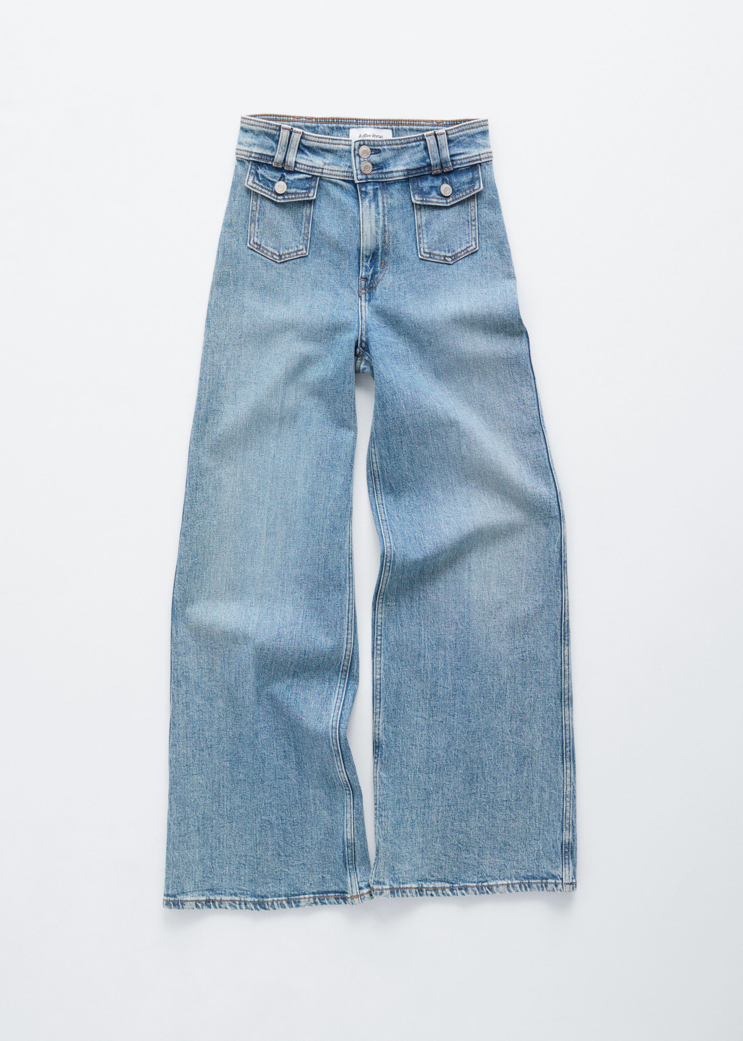 Image of Press-Crease Flared Jeans