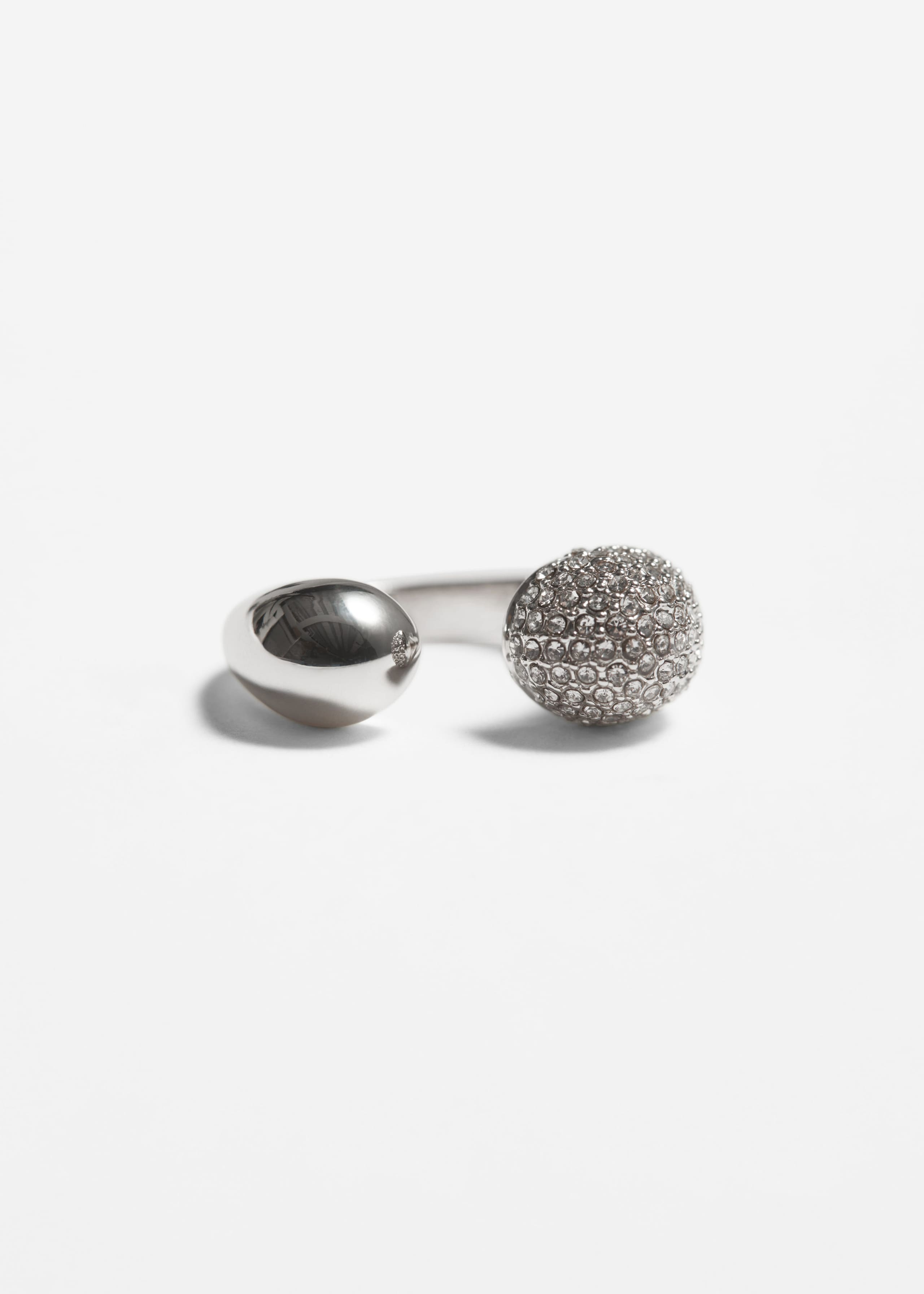 Crystal Encrusted Open Ring - {{variantName}} - Descriptive Detail