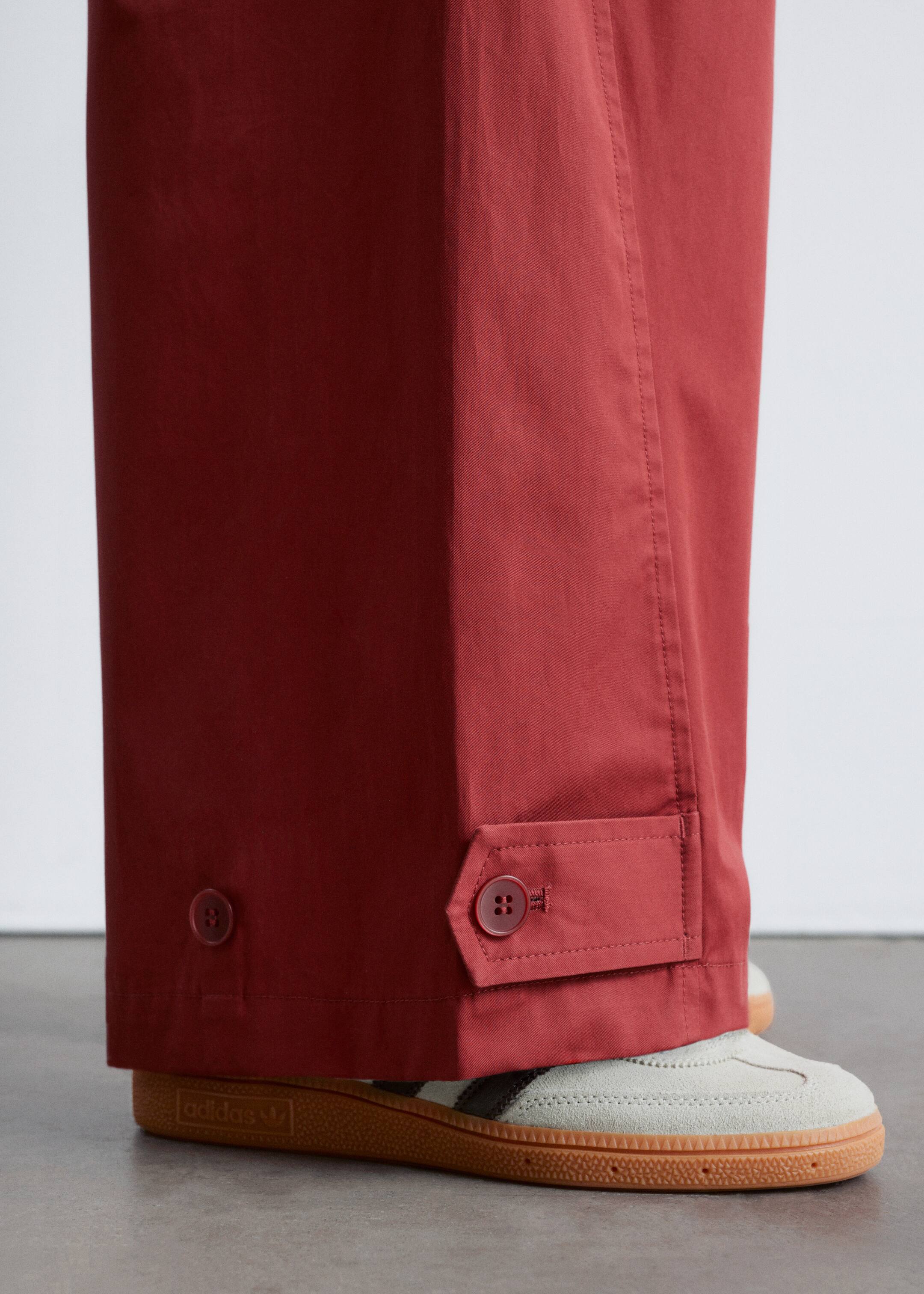 Ver imagen más grande: Pantalones tipo parachute de cintura elástica - Rojo oscuro - MUJER | H&M ES 5