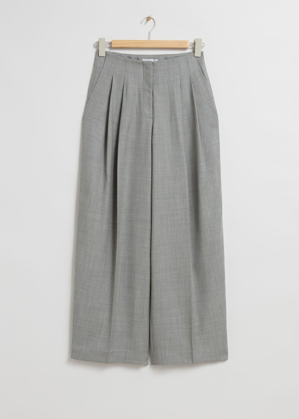 Tailored Trousers - Light Grey Melange - Still Life