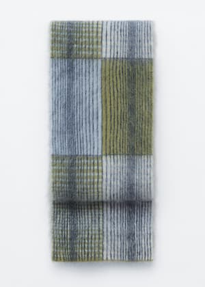 Bleu/À carreaux