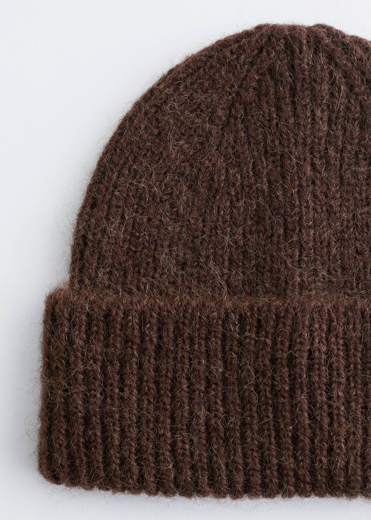 Beanie aus Wollmischung - Mahagoni/Weinrot/Blau gestreift/Taubenblau/Grau meliert/Rot/Zitrone/Schwarz/Beige - 2