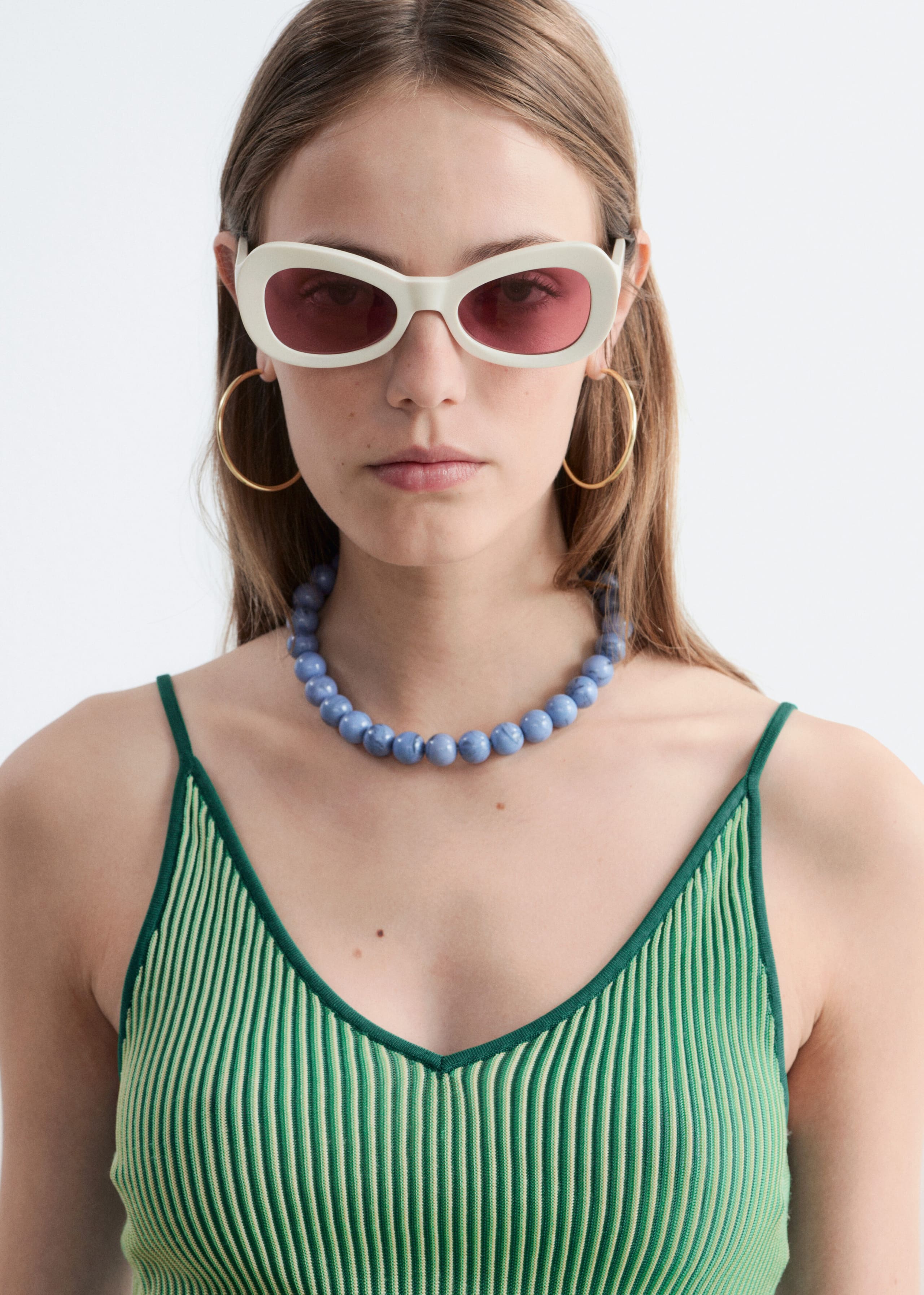 Rib-Knit Camisole - Green - Lookbook
