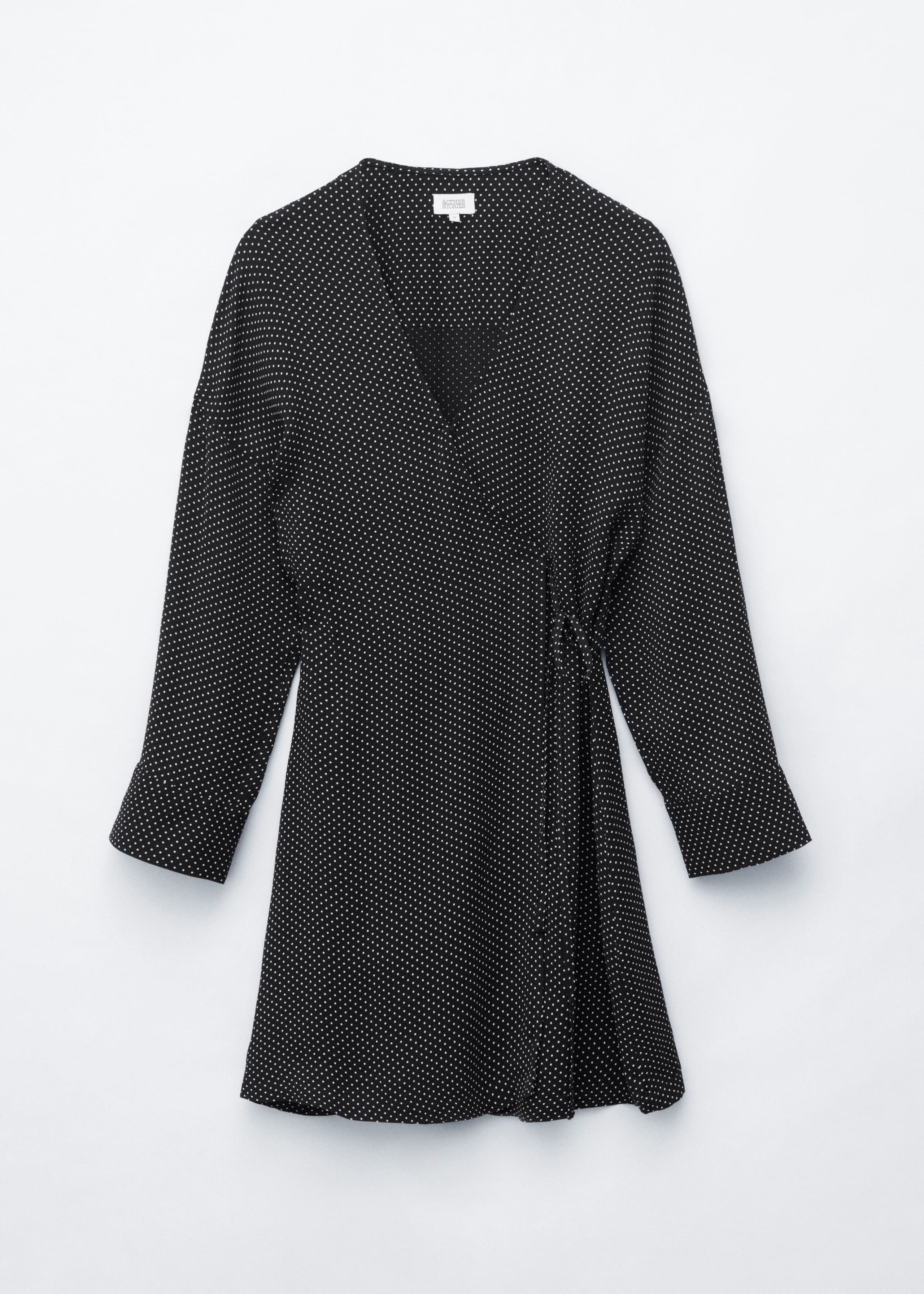 Mini-Wickelkleid - Black/Dots - Stillleben