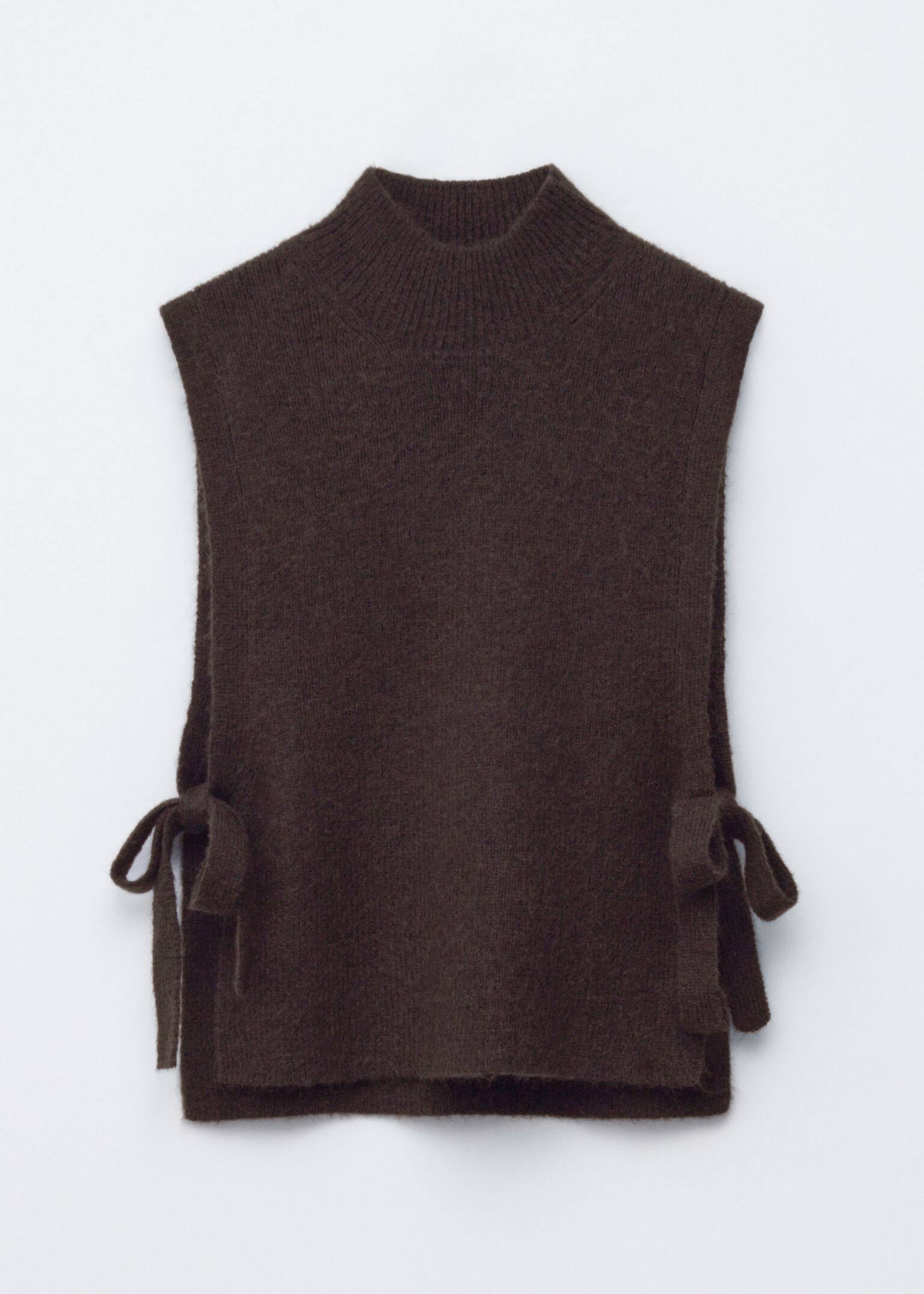 Wool Bib Collar - Dark Brown/Red/Navy Blue/Burgundy - 2