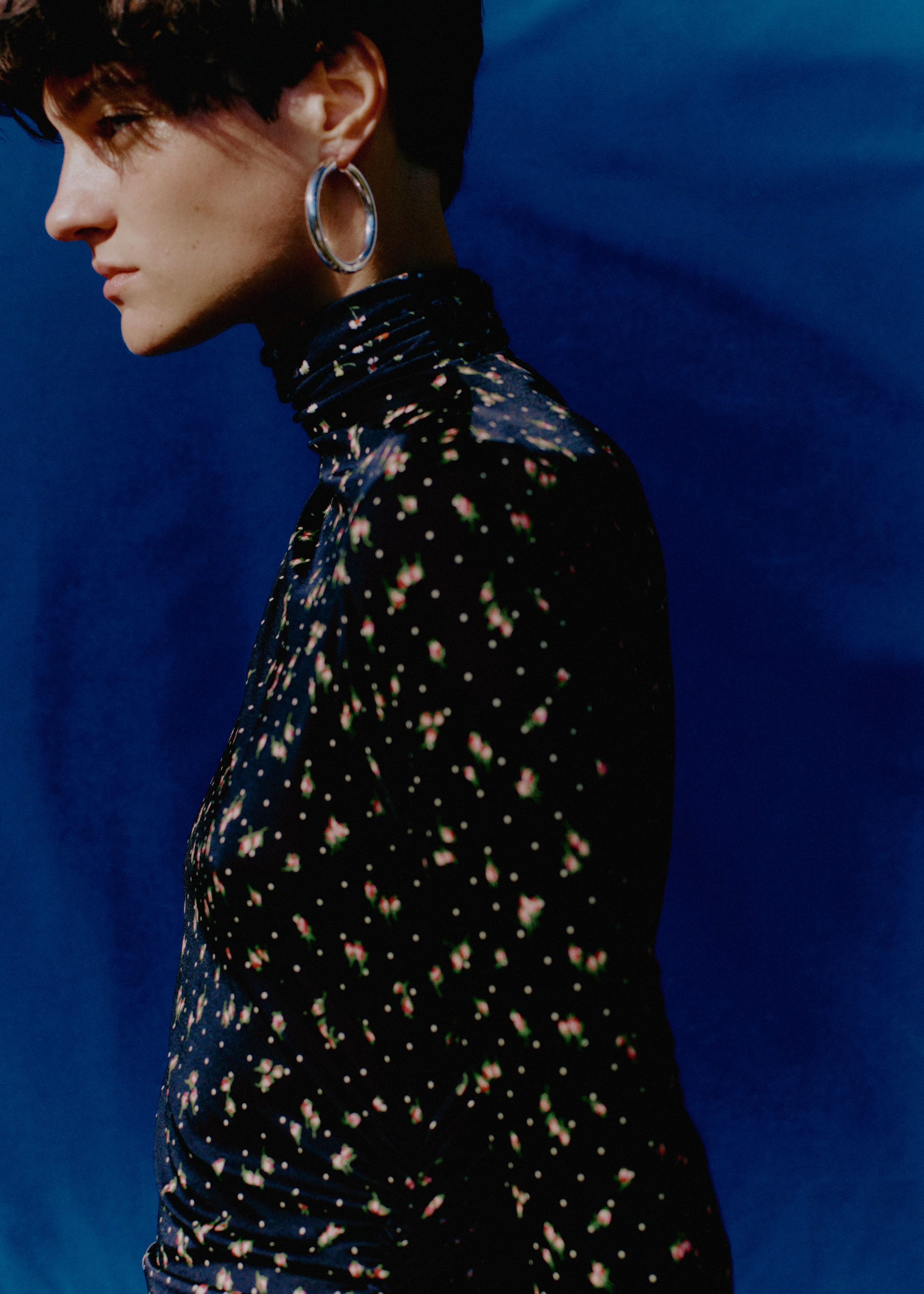 Image of Mock Neck Midi Dress