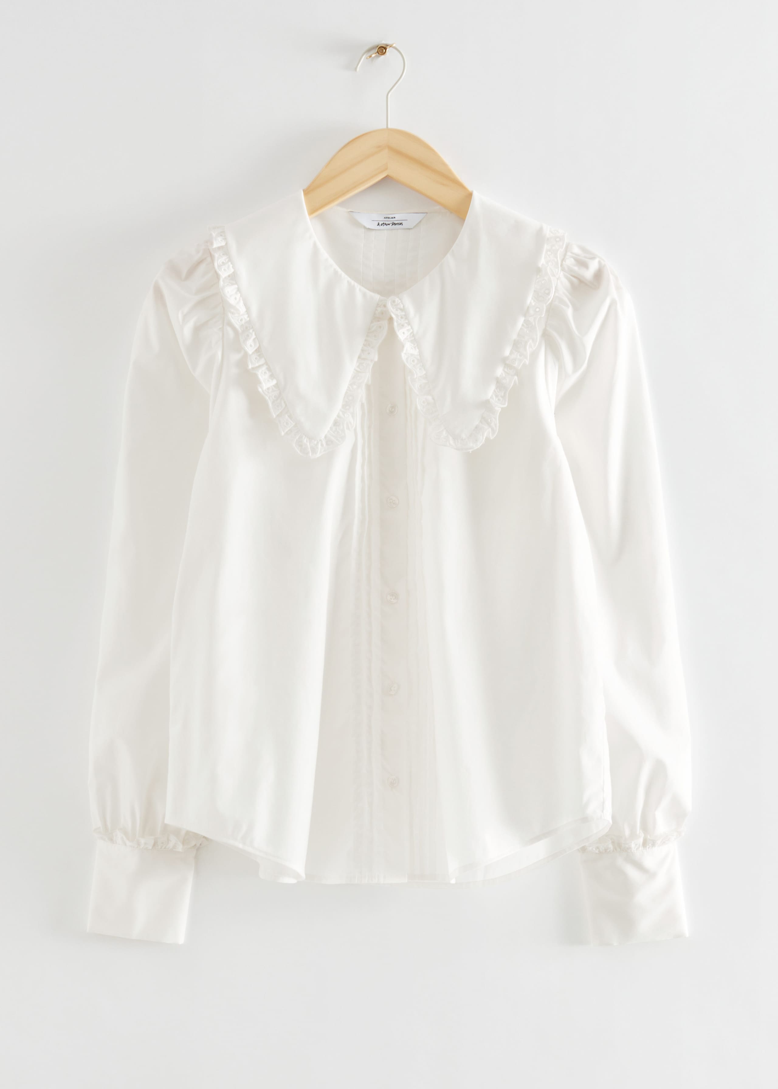 FrillyBroderieAnglaiseBlouse - White - Natura morta