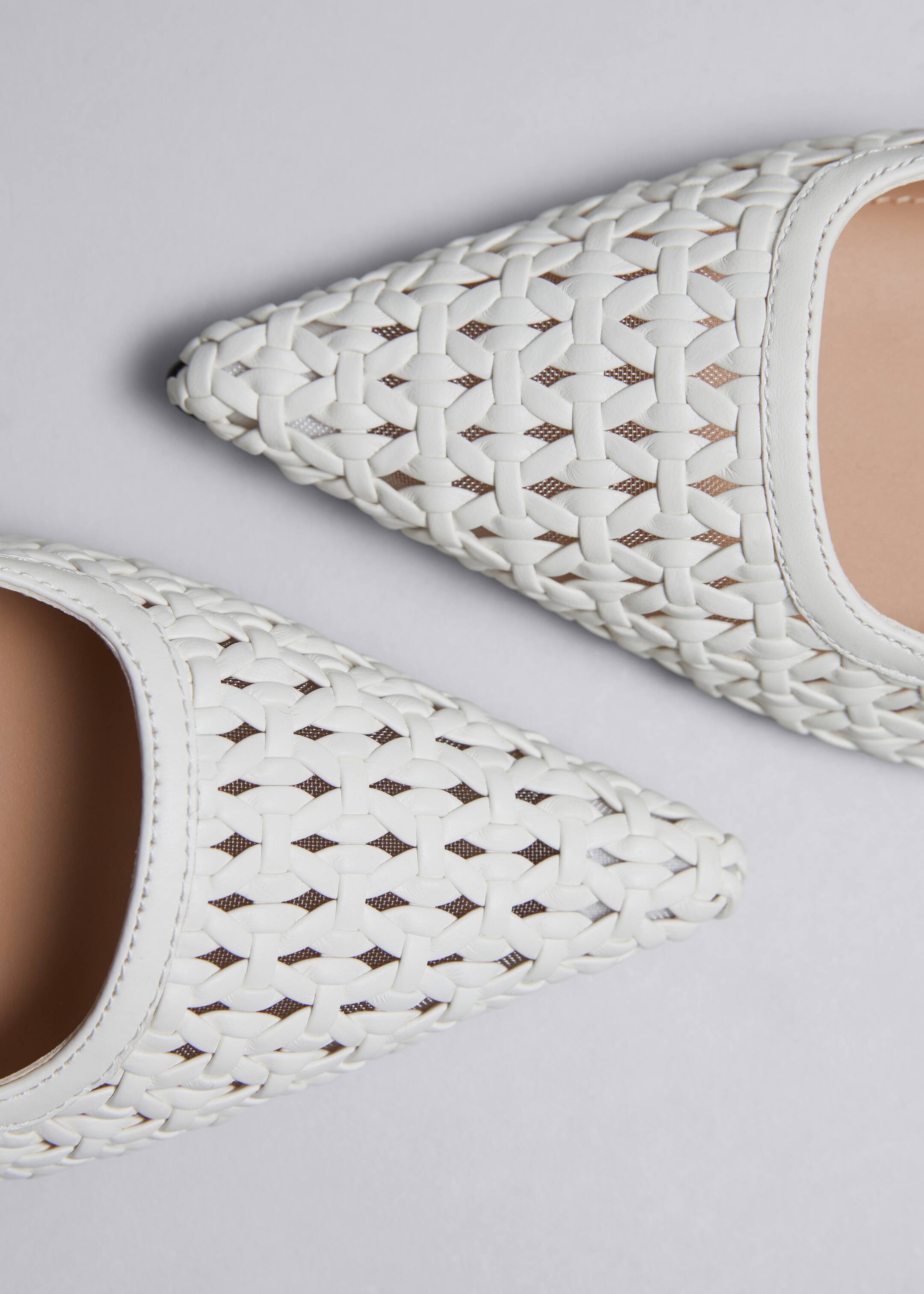 View larger image: Braided Leather Pumps - White - Ladies | H&M GB 4