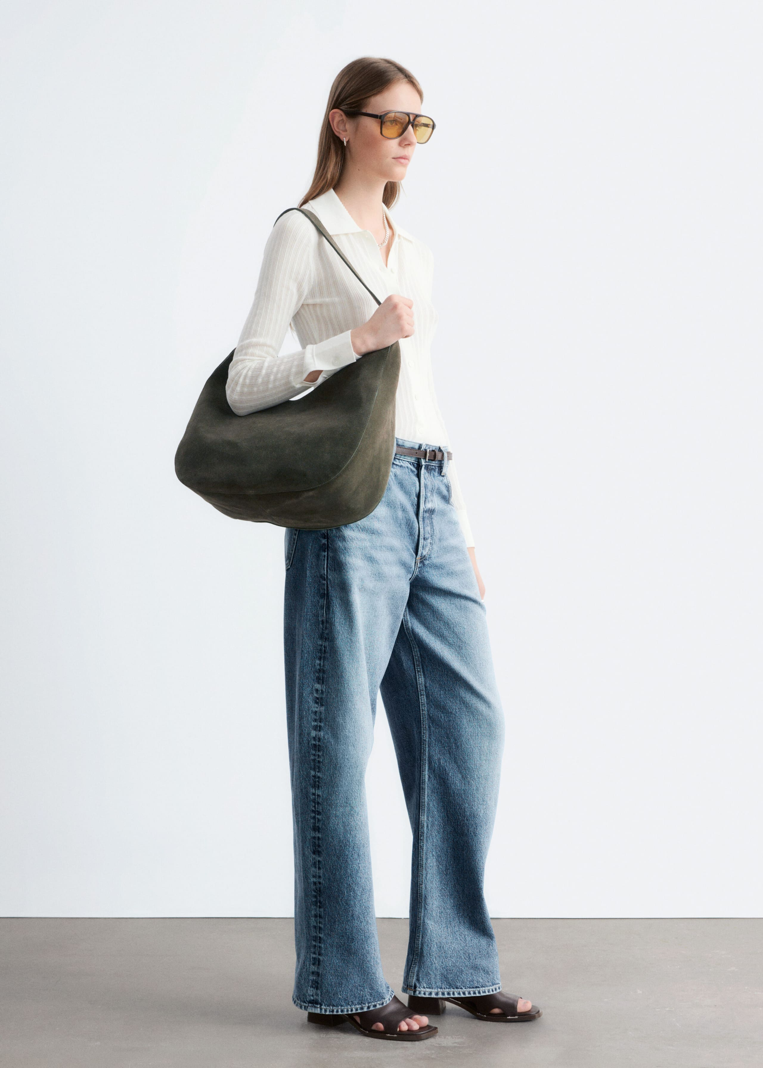 Image of Geripptes Pointelle-Poloshirt