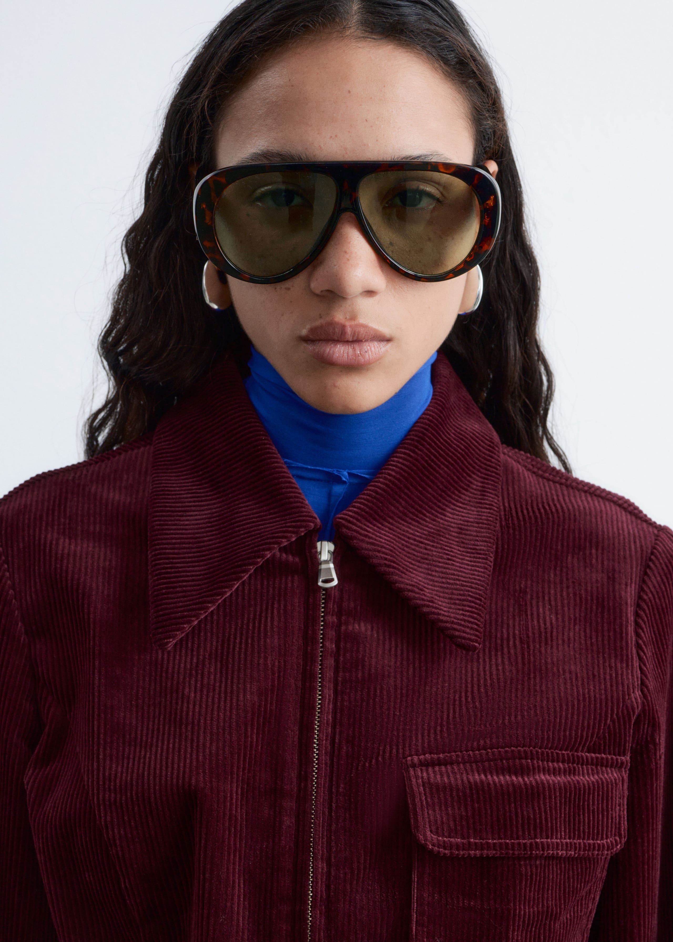 Image of Belted Corduroy Jumpsuit