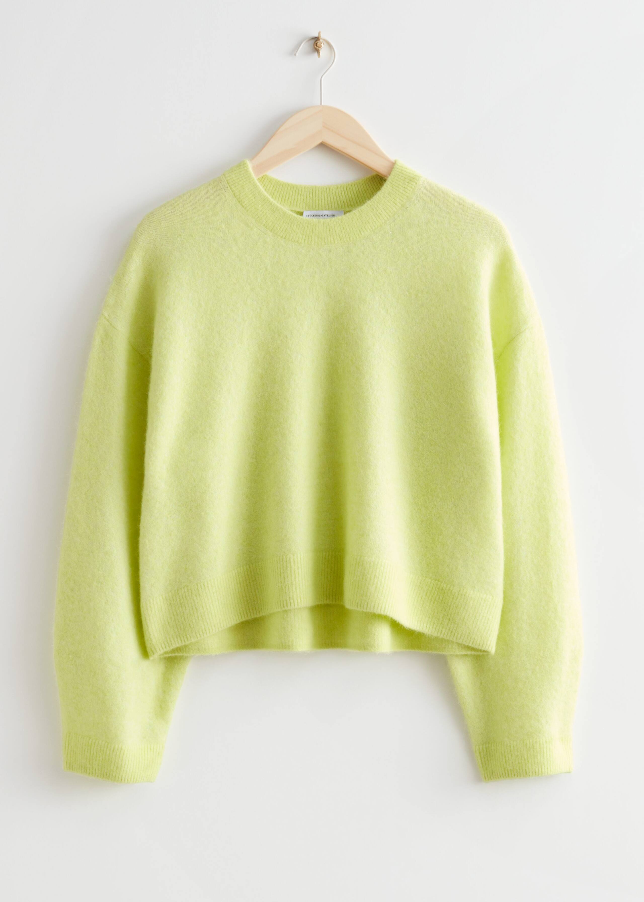 Oversized Alpaca Sweater - Yellow - Bodegón