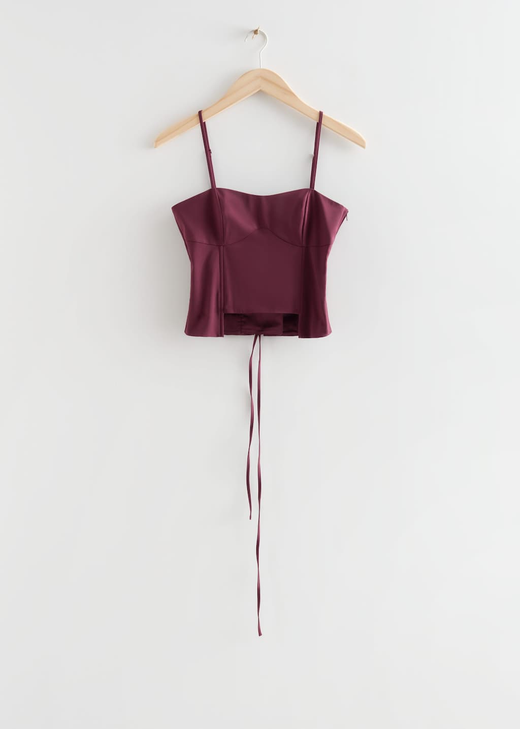 Strappy Lace-Up Bustier - Red - Still Life