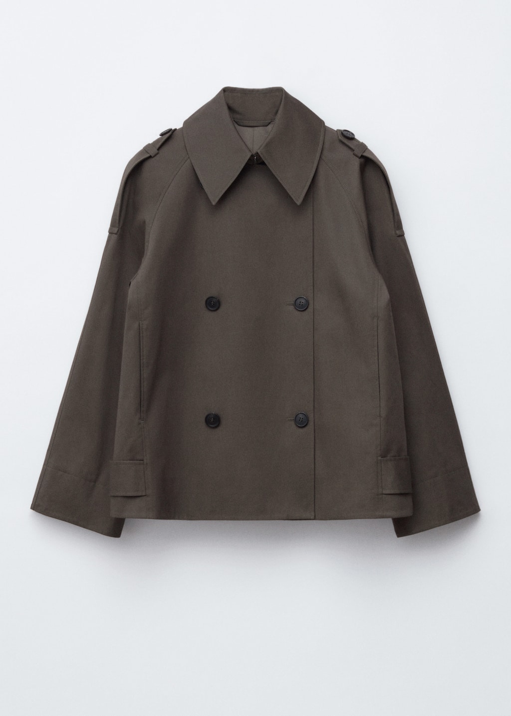 Image of Double-Breasted Trench Jacket