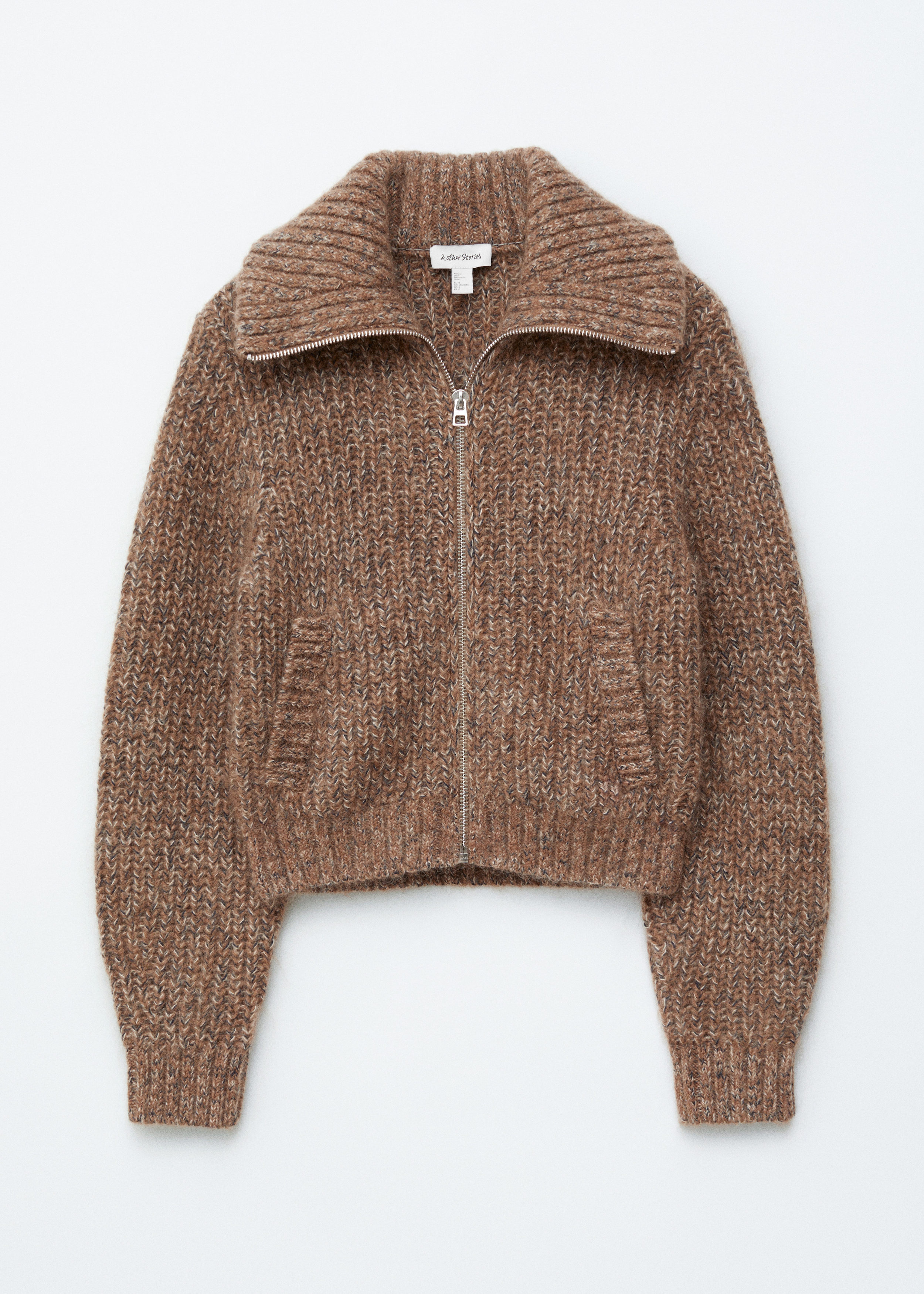 Knitted Zip-Up Cardigan