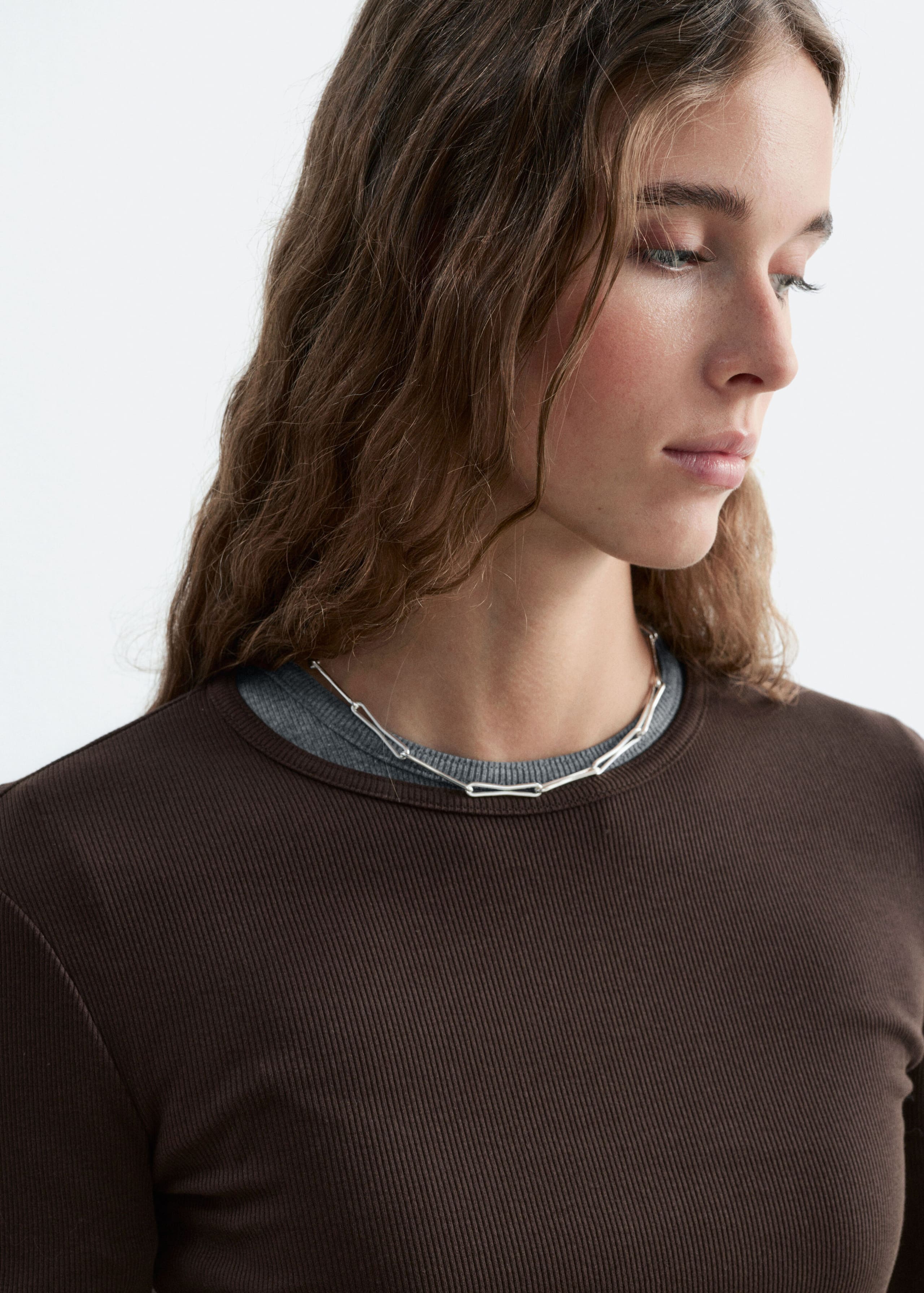 Geribbelde top met lange mouwen - Zwart - Lookbook