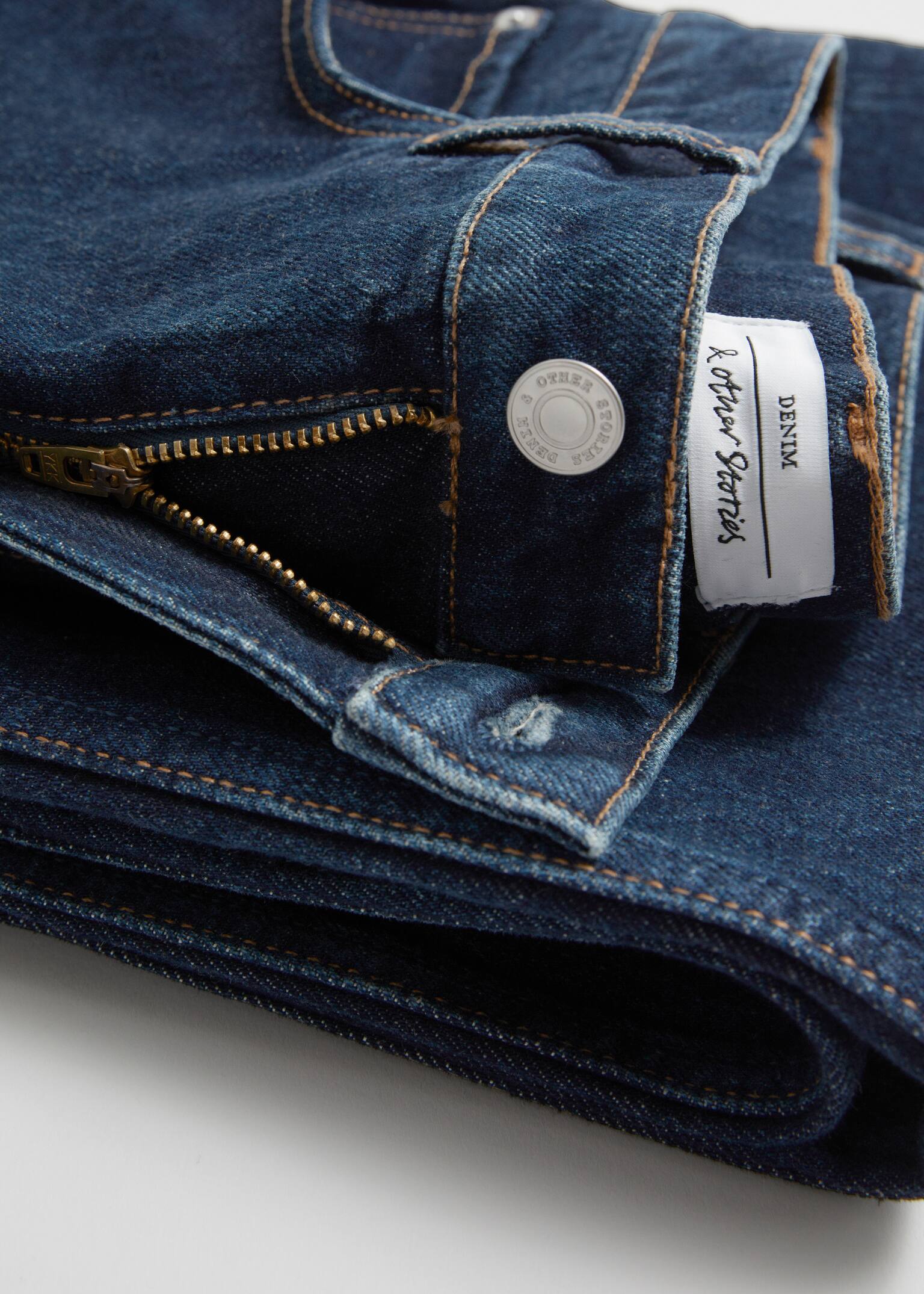 Jeansy z szerokimi nogawkami - Niebieski - 3