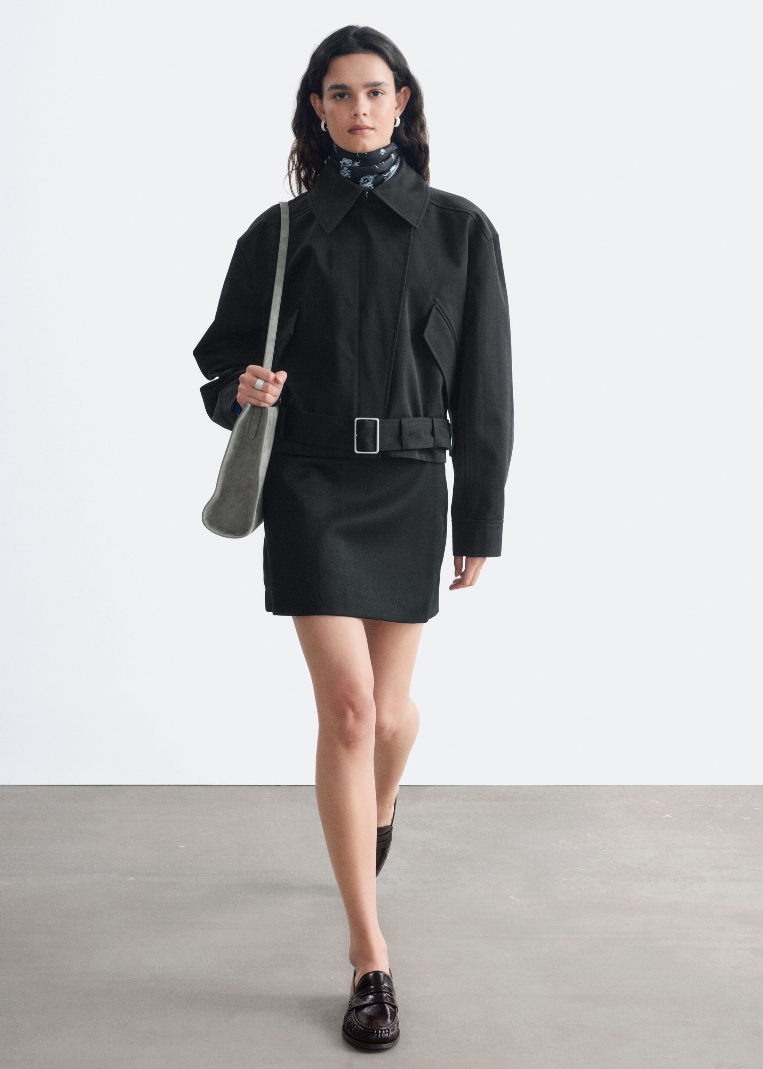 Belted Cotton Twill Jacket - Beige - Lookbook