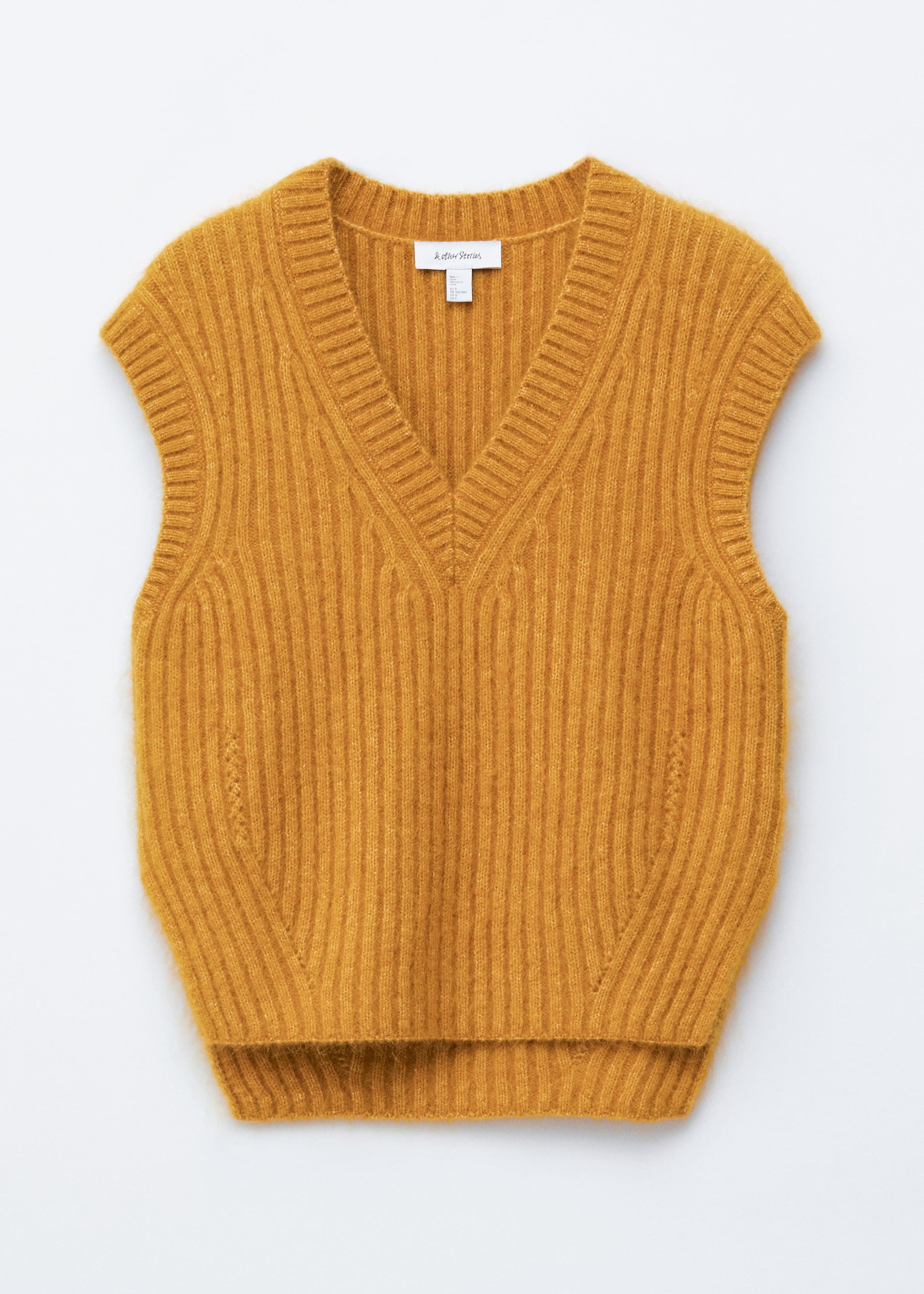 Knitted Mohair-Blend V-Neck Vest