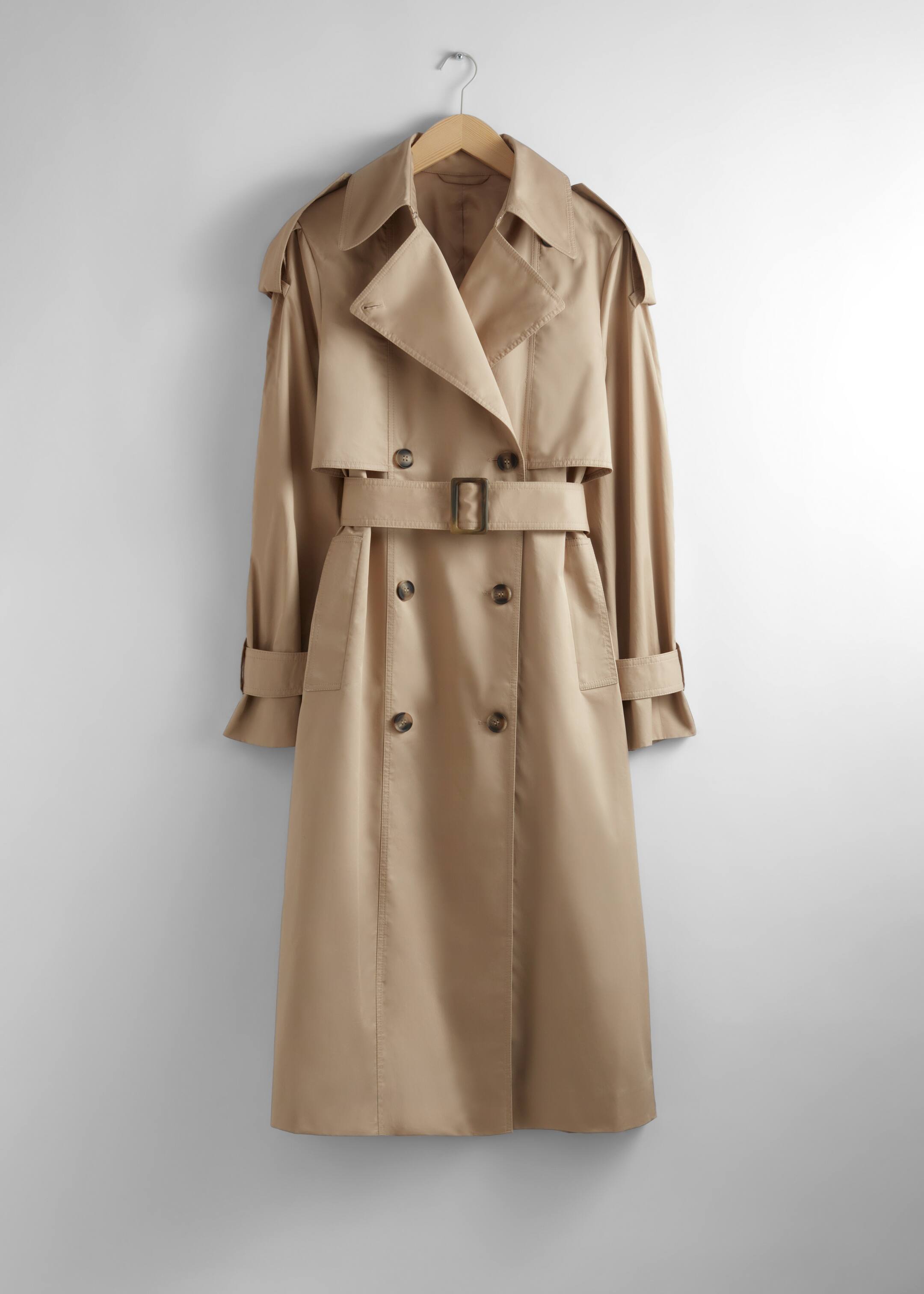 Ingrandisci l'immagine: Buckle-Belt Trench Coat - Beige - DONNA | H&M CH 2